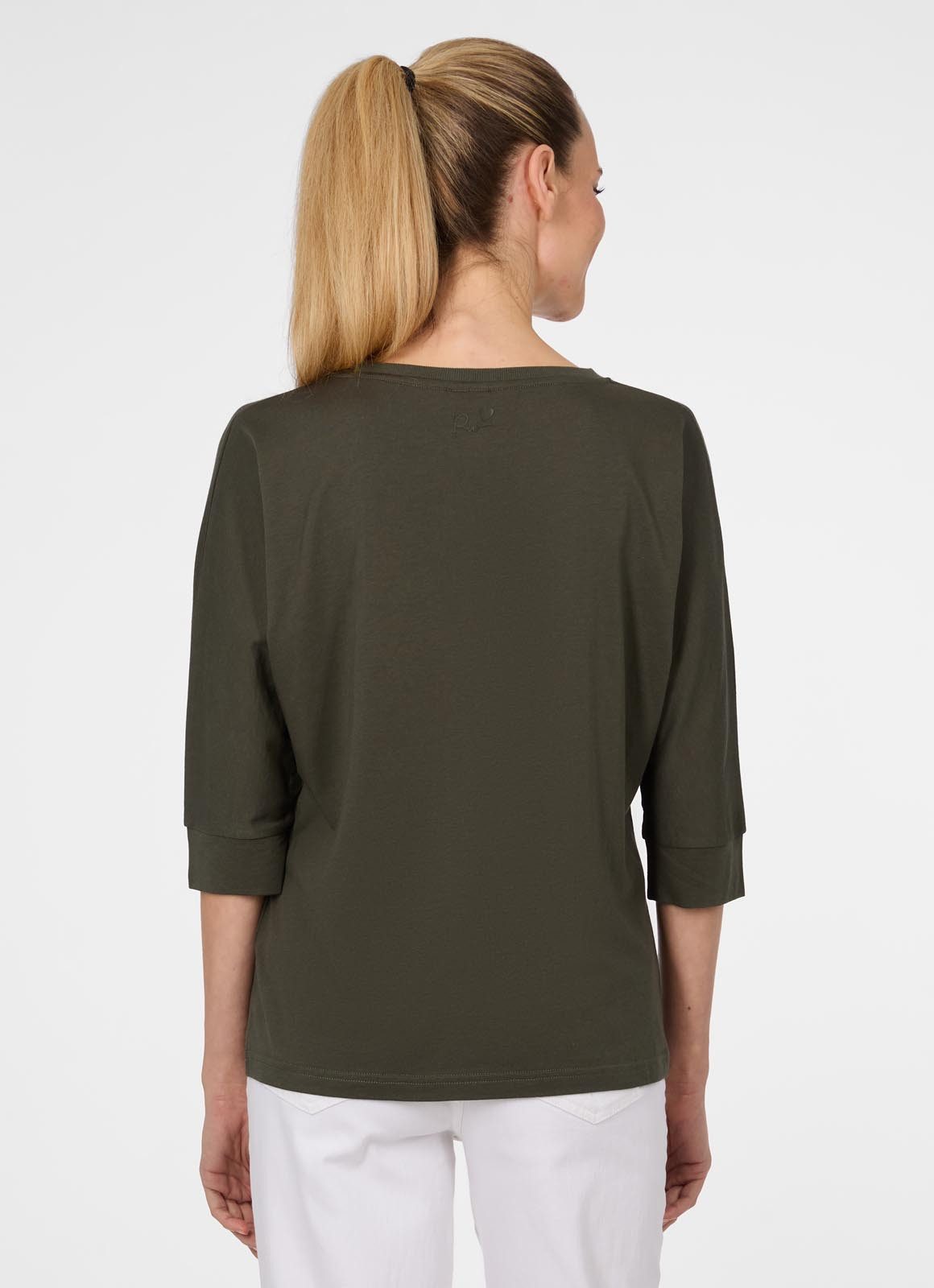 Ragwear 3/4-Arm-Shirt SHIMONA mit Rundhalsausschnitt, ohne Verschluss, aus Baumwollmischung