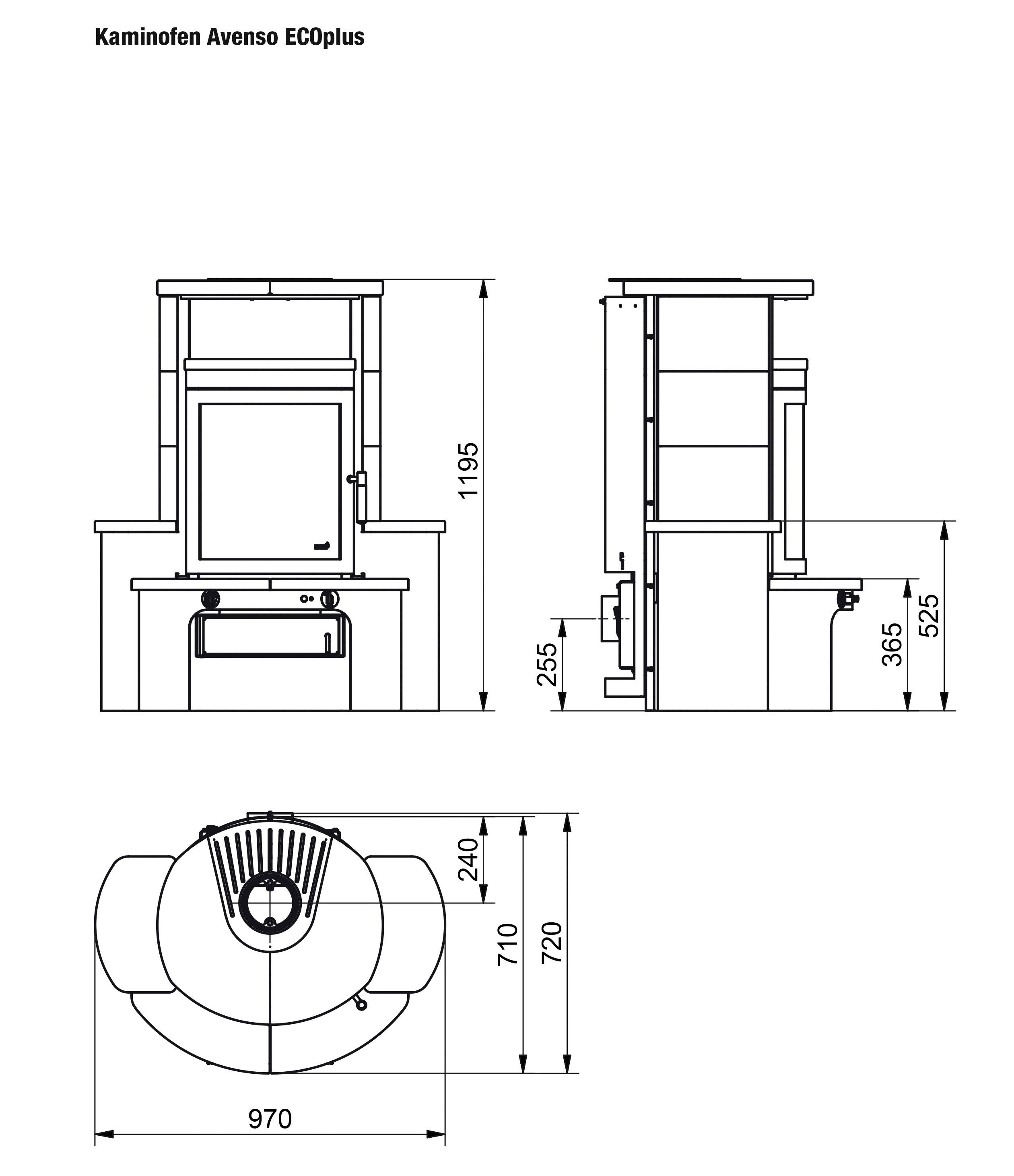HARK wood-burning stove »Avenso GT ECOplus«, 8 kW, continuous burning, cream
