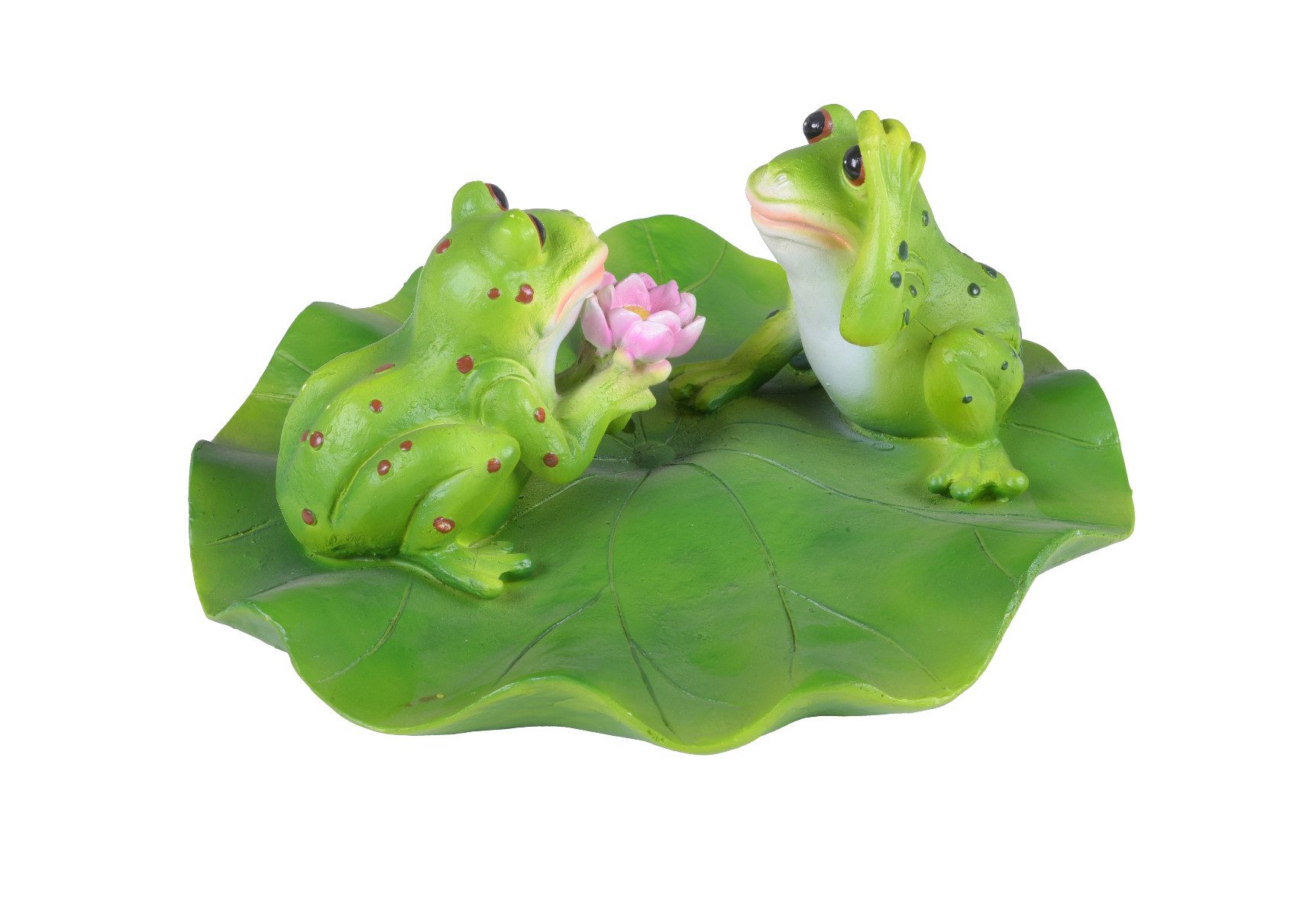 finehomegarden Teichfigur Frosch auf Seerose schwimmend günstig online kaufen