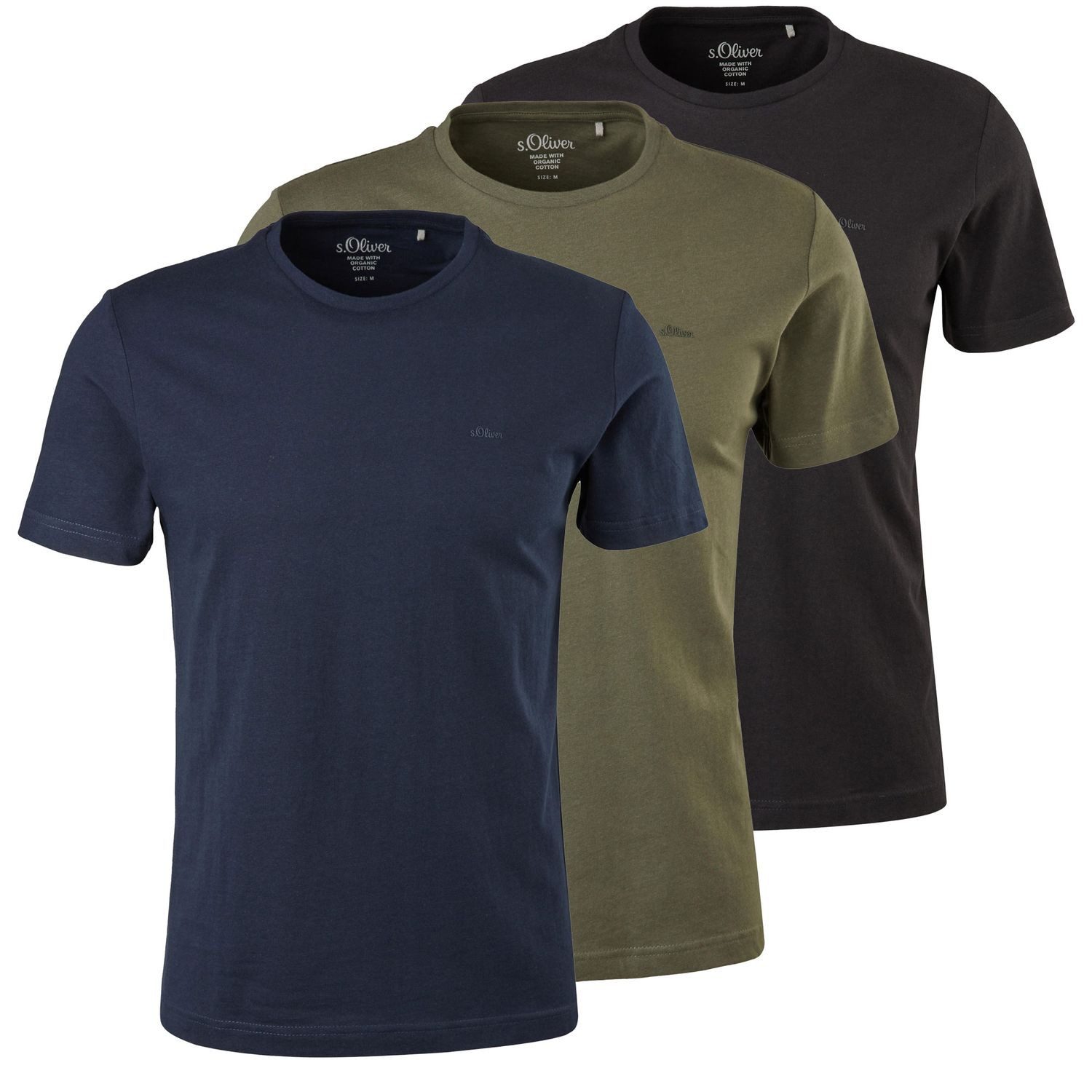 s.Oliver T-Shirt Casual (2-tlg) mit Logo, schlicht, unifarben, Basic, moder günstig online kaufen