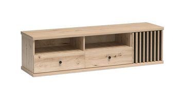 Furnix TV-Schrank CALLINI C-6 Lowboard mit 2 Schubladen und 1 Tür Artisan Eiche B160,8 x H43,5 x T40,6 cm