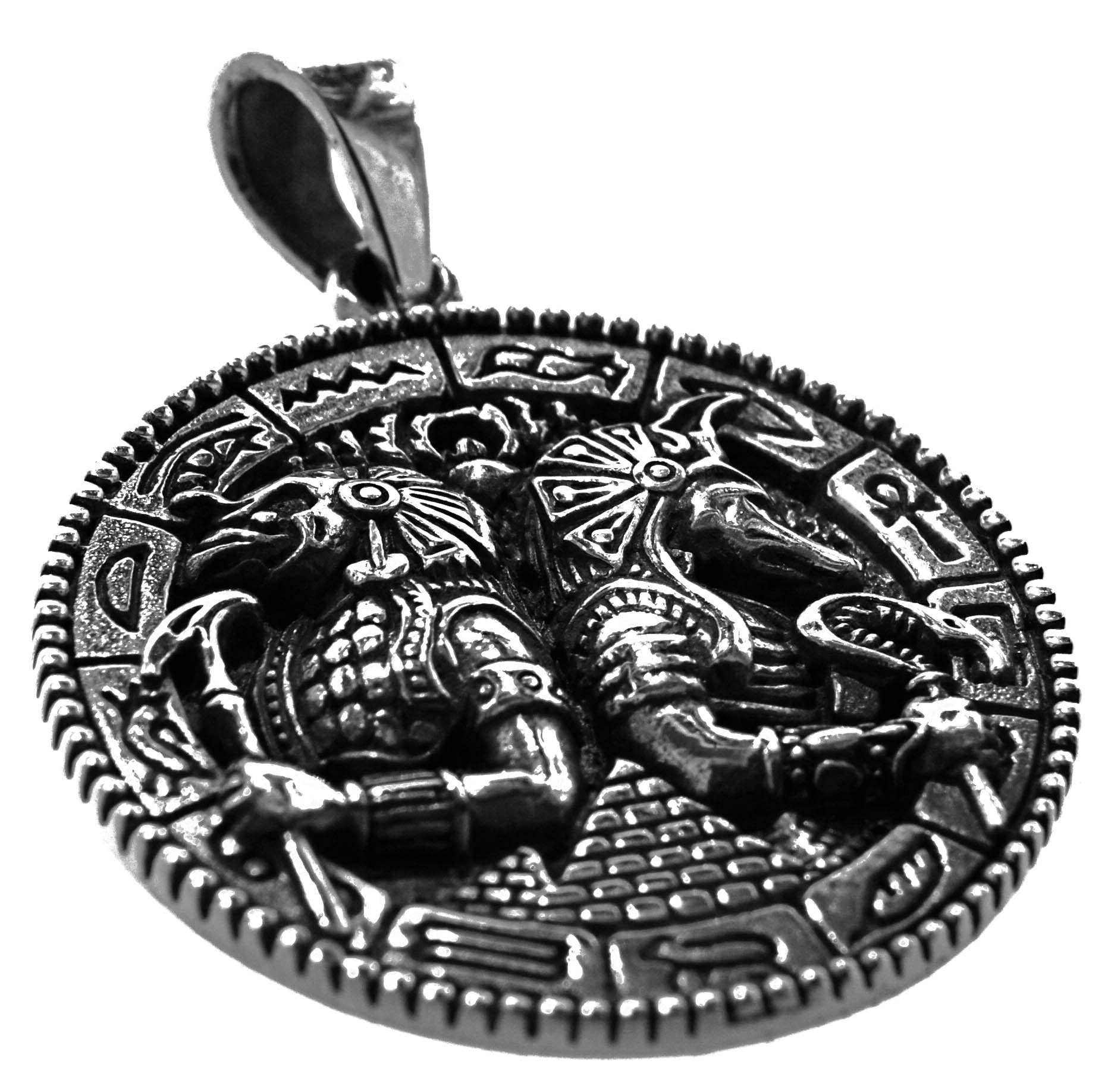 Silber Ägypten 925 Schakal Kettenanhänger Kiss Ägyptisch Anubis Nr.410 of Sterling Leather Horus + Anhänger