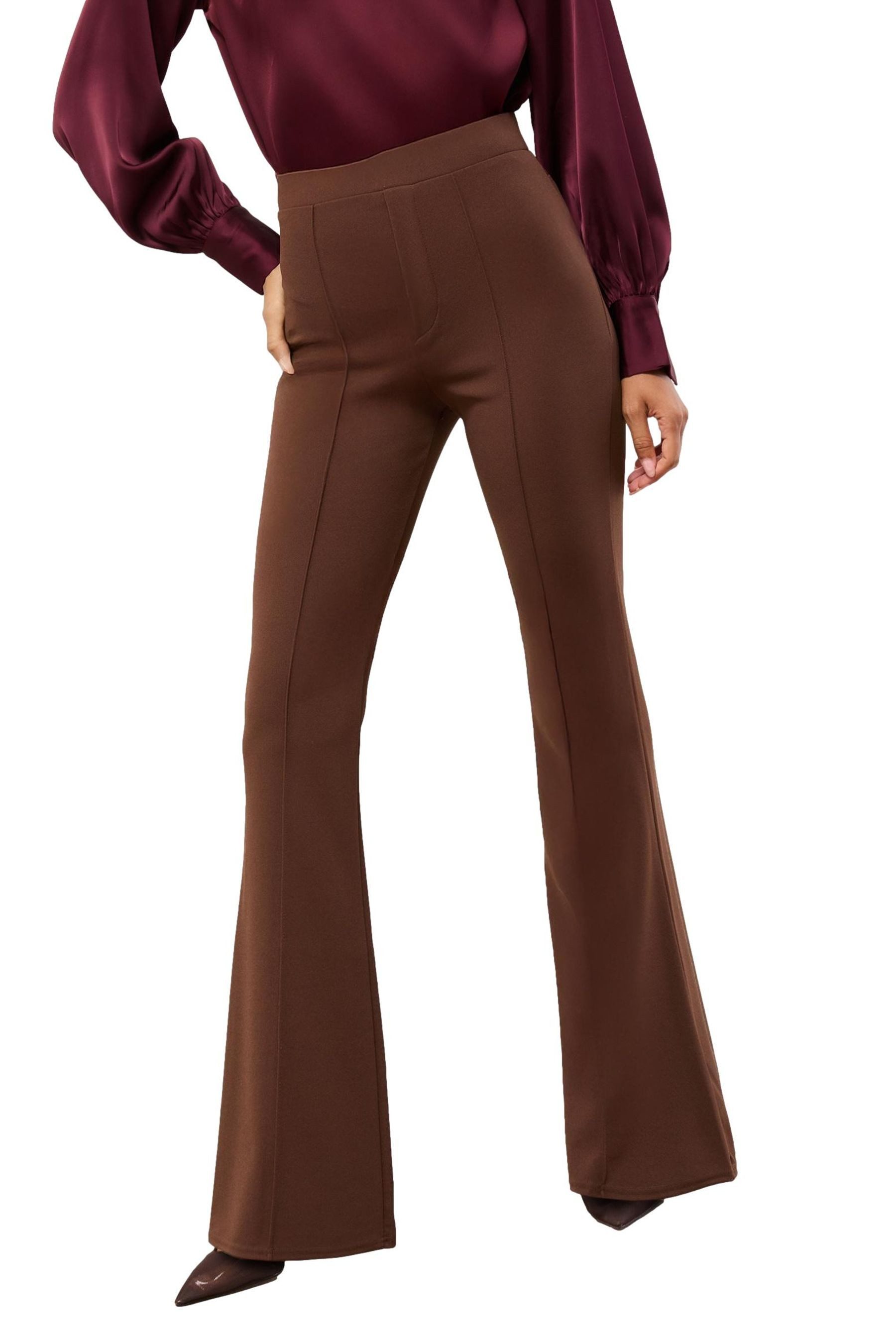 Taillenhose Lipsy ausgestellte Hose mit hoher Taille, Regular