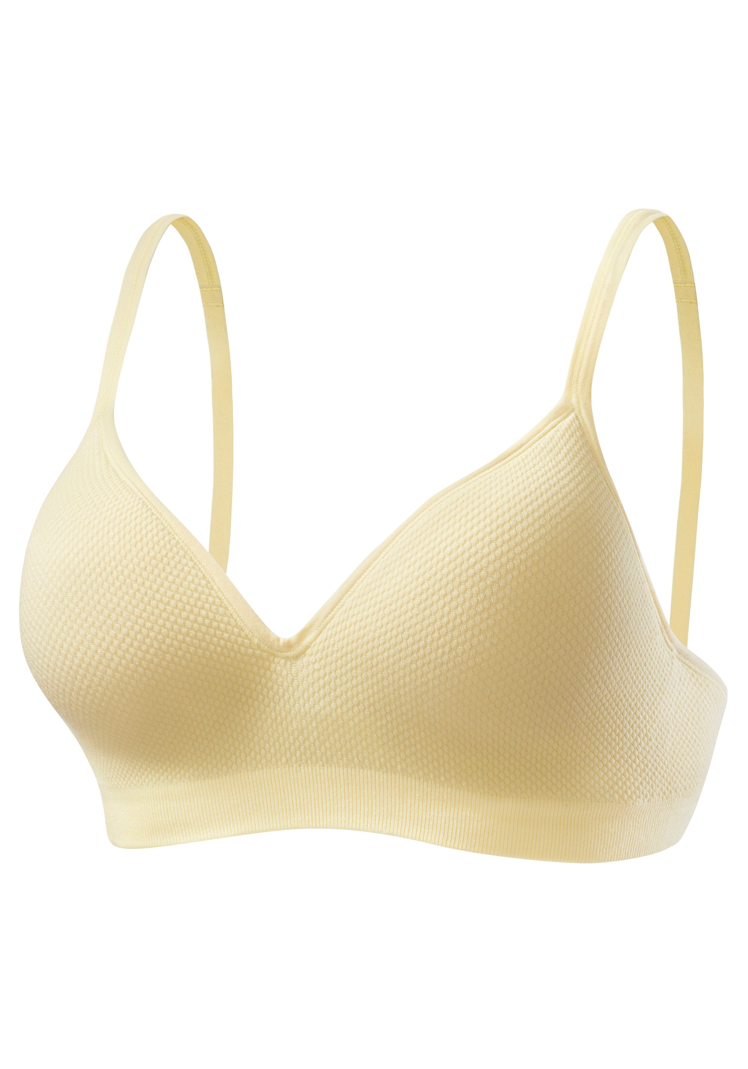 LASCANA Push-up-BH COMFY BRA ohne Bügel aus Baumwolle, Basic Dessous