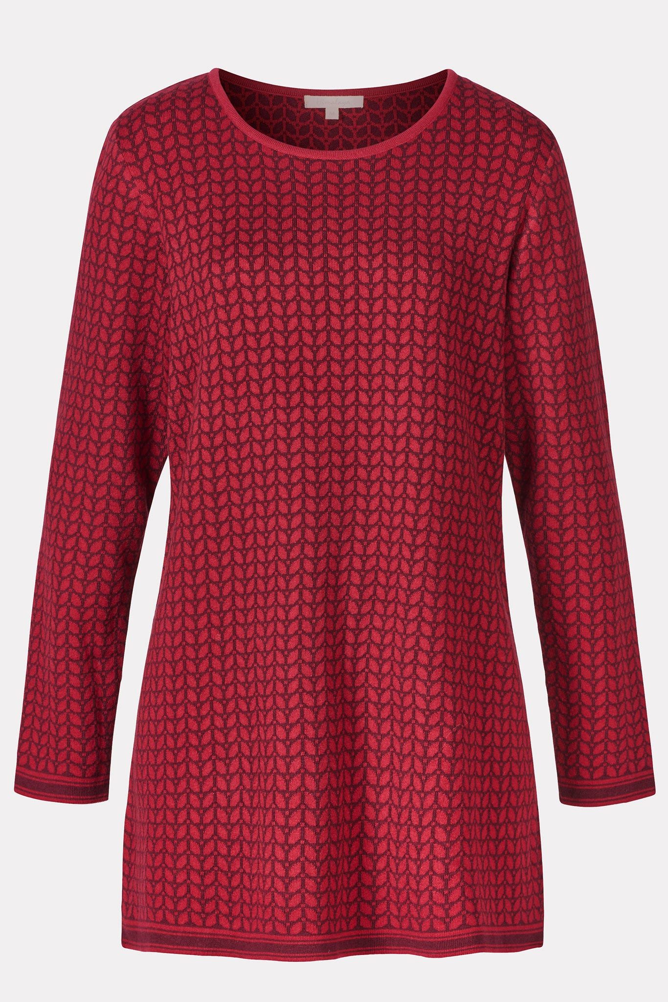 Himalaya Clothing Tunika Damen Sweater mit feinem Blattdesign - Tunika Swea günstig online kaufen