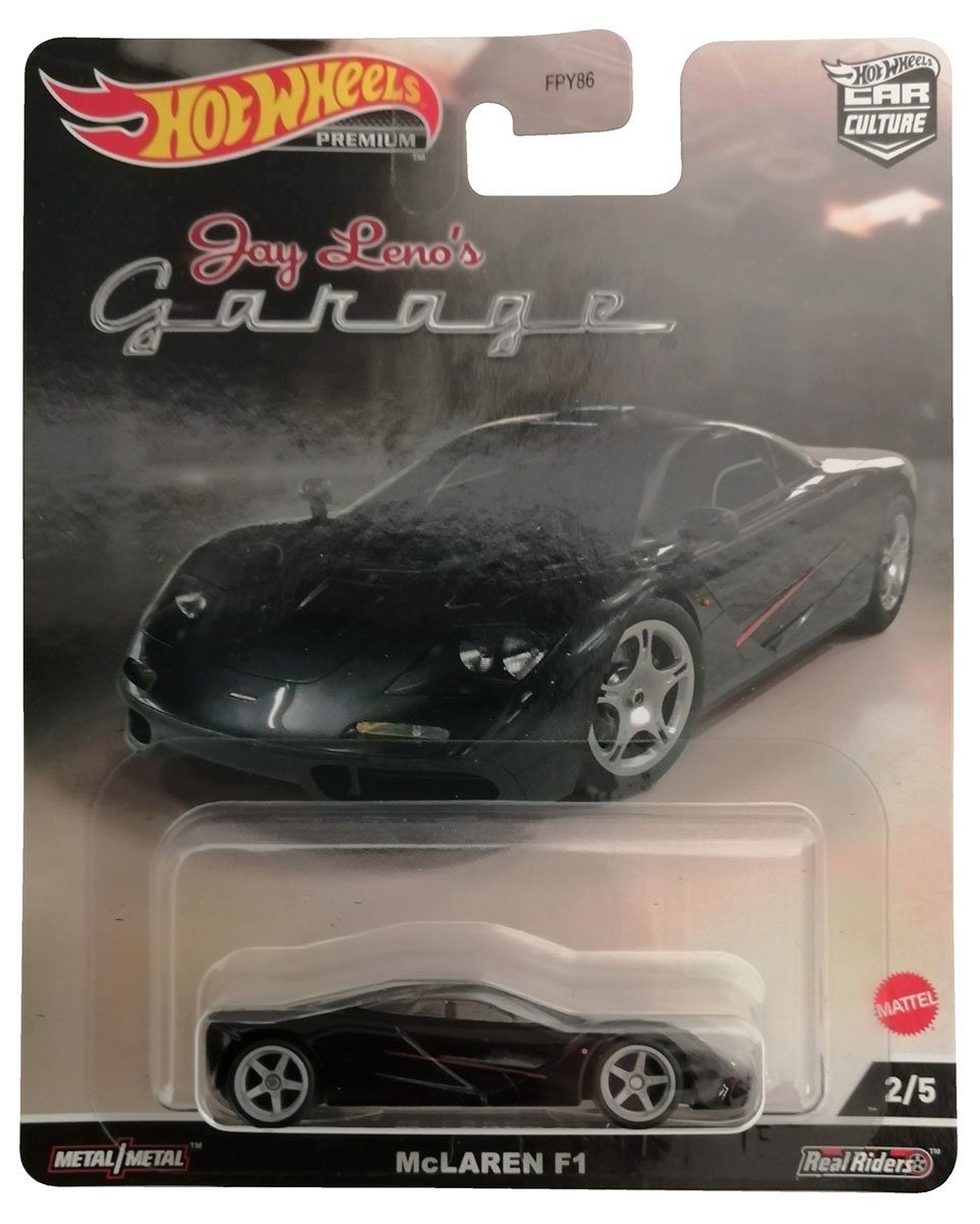 Spielzeug-Rennwagen Mattel HCK08 Hot Wheels Premium Jay Leno's Garage McLaren F1 Modellaut