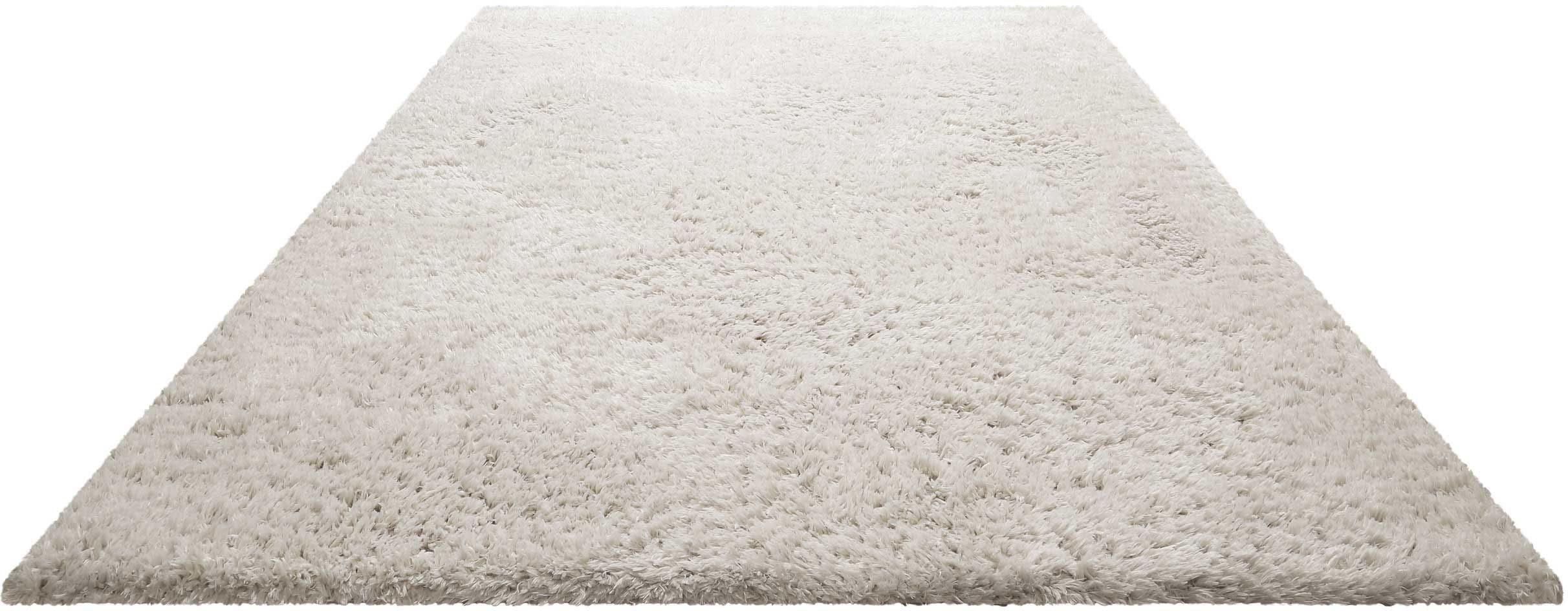 Hochflor-Teppich Matteo HL-0961, Homie Living, beige/beige Wohnzimmer Shaggy, PET, 50 nachhaltig mm, rechteckig, Höhe: recyceltem aus 100% Langflor