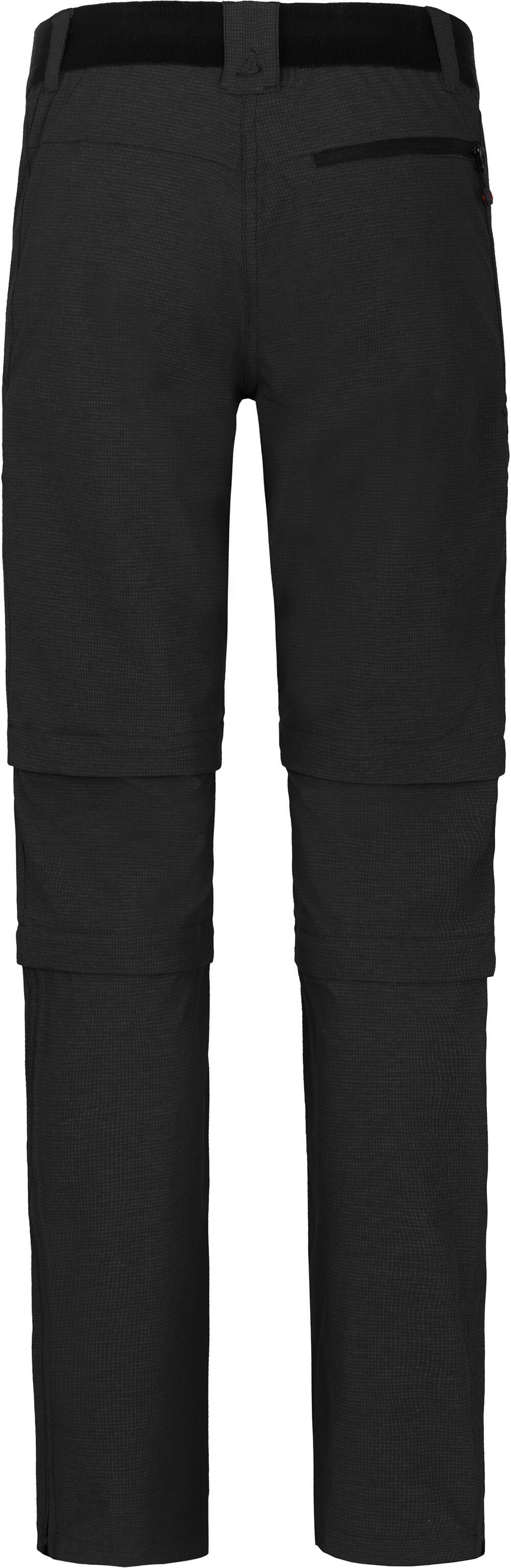 Doppel Wanderhose, elastisch, T-ZIPP PORI mit robust schwarz Zipp-Off Damen Zip-off-Hose Normalgrößen, Bergson