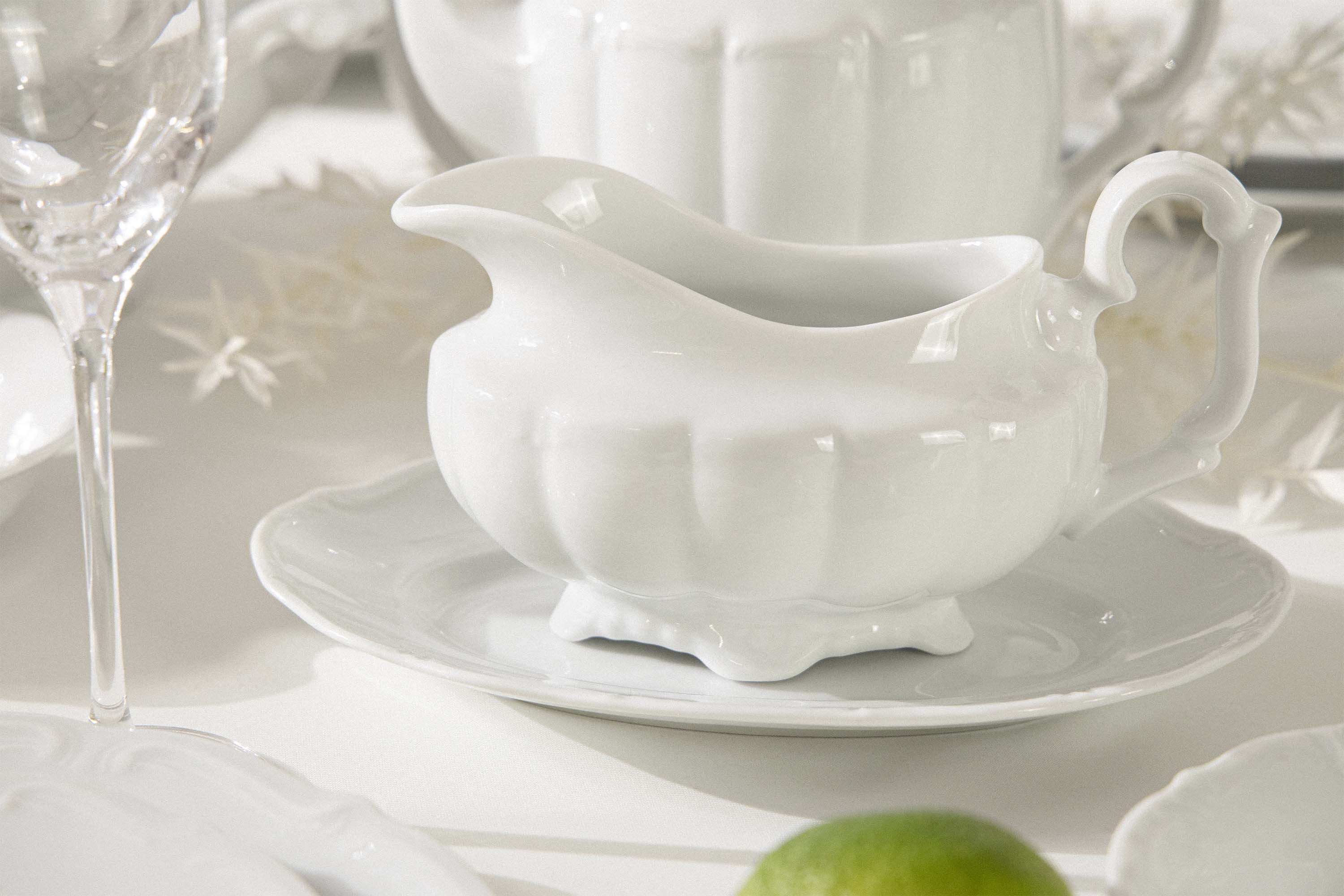 KONSIMO® Schüssel CHODZIEZ MARIA TERESA Sauciere mit Untertasse, Porzellan, Hochwertiges Premium-Porzellan, handgefertigt – Bild 2 von 5