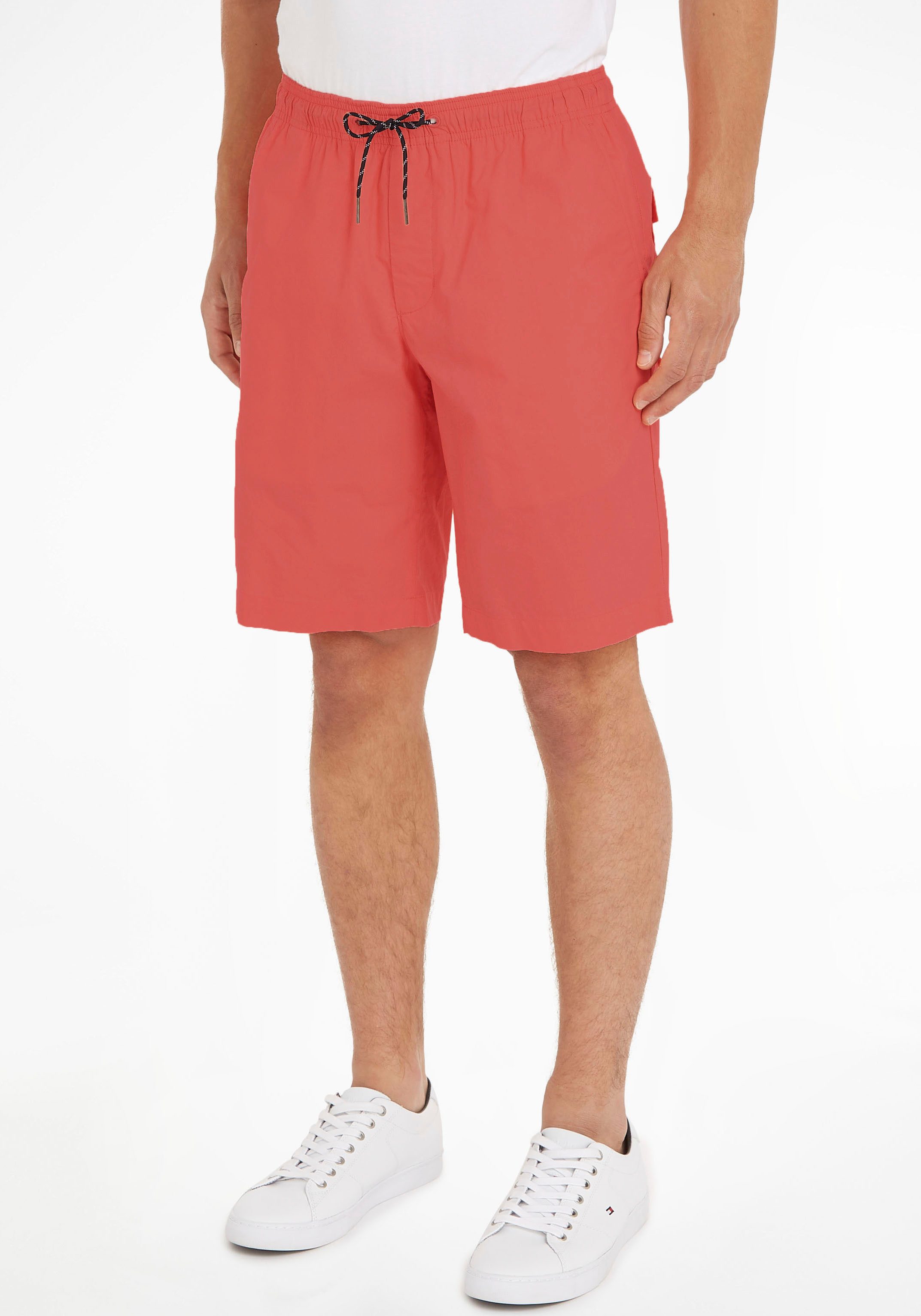 Tommy Hilfiger POPLIN Design BROOKLYN Dusk schlichtem in Stoffhose PO Peach SHORT