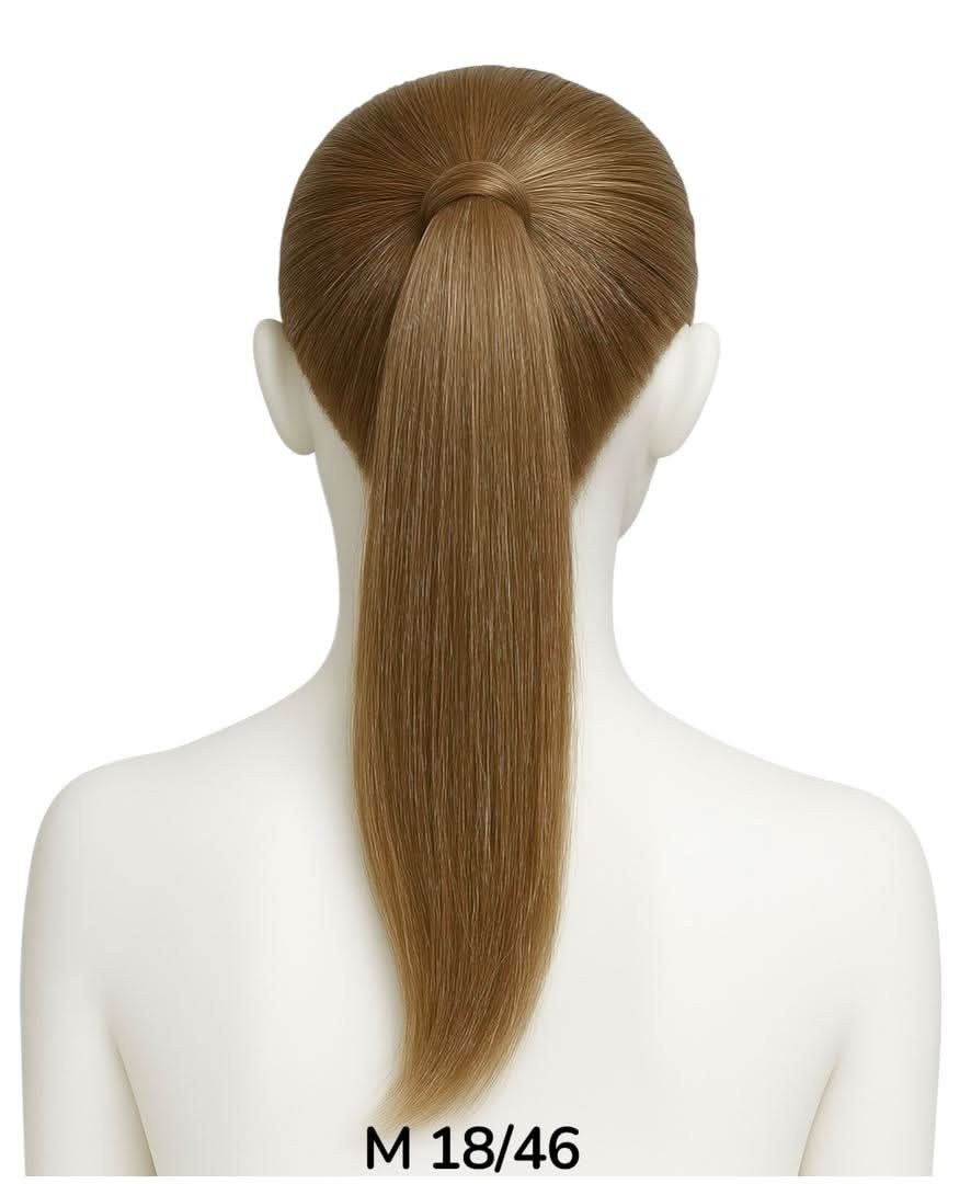 NOGI Echthaar-Extension NOGI Rose Glimmer, Echthaar-Ponytail, 30 cm glatt mit natürlichem Glanz