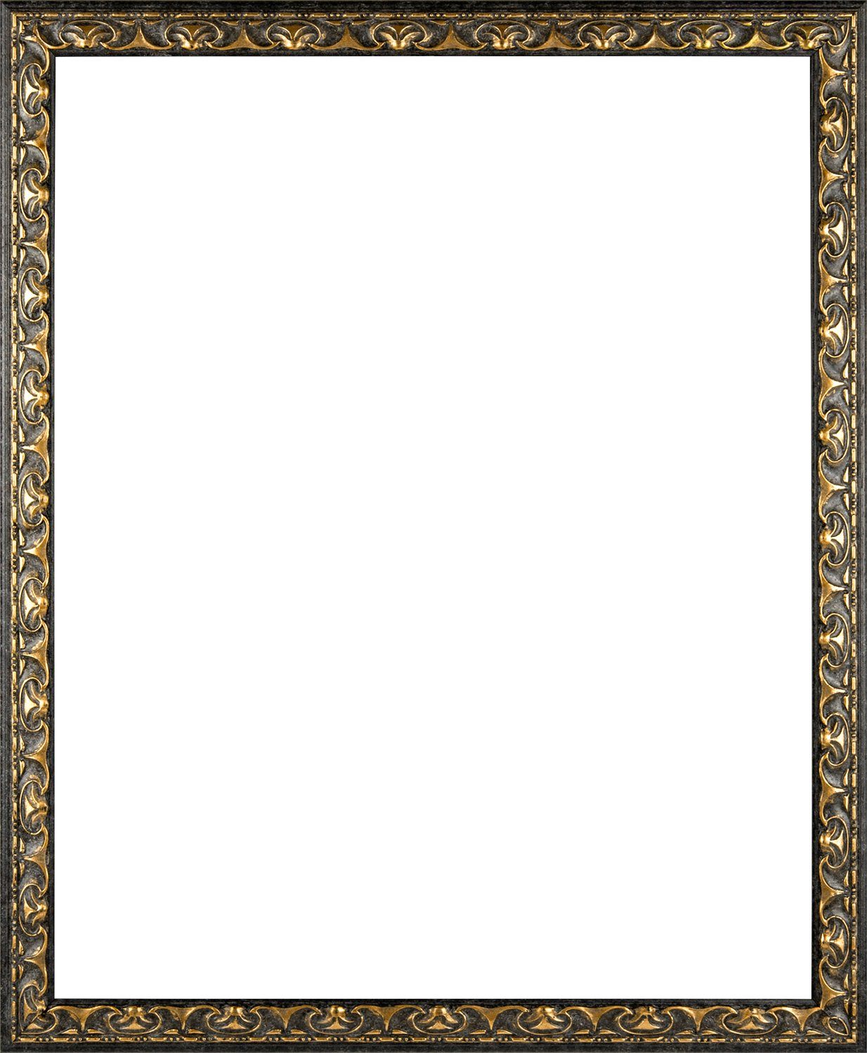 Einzelrahmen Bilderrahmen Mallorca, (1 Stück), 20x20 cm, Schwarz Gold, Holz