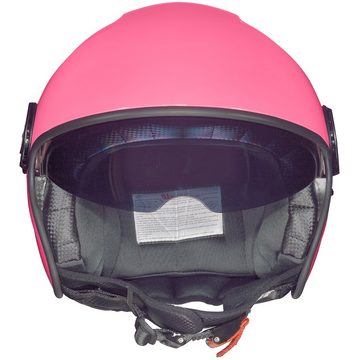 rueger-helmets Motorradhelm RF-693 Jethelm Motorradhelm Jet Motorrad Roller Bobber Helm ruegerRF-693 Pink XL