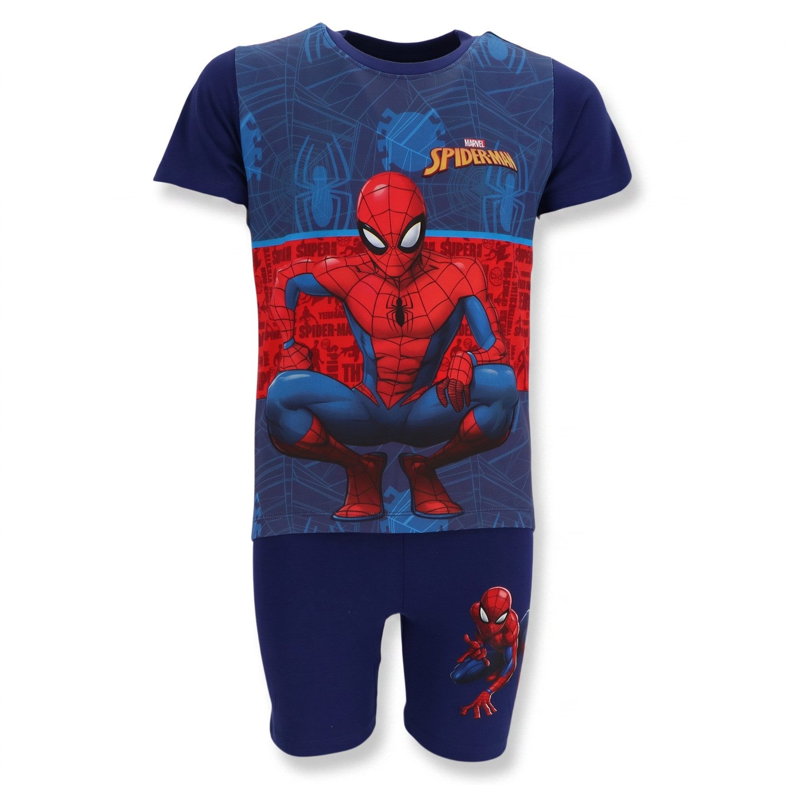 Schlafanzug Marvel Spiderman Jungen Schlafanzug Pyjama Shirt Shorts
