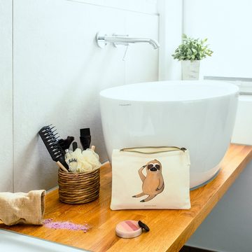 Mr. & Mrs. Panda Kosmetiktasche Faultier Vogel zeigen - Weiß - Geschenk, Morgenmuffel, angespannt, de (1-tlg)