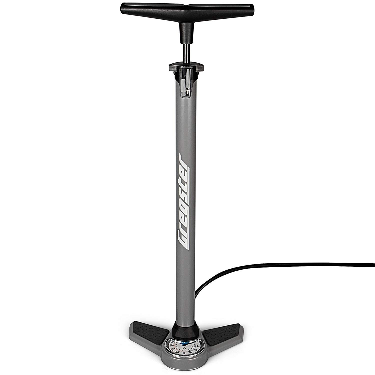 Gregster Luftpumpe, Standpumpe inkl. Adapter Standluftpumpe Fahrradpumpe  Druckanzeige