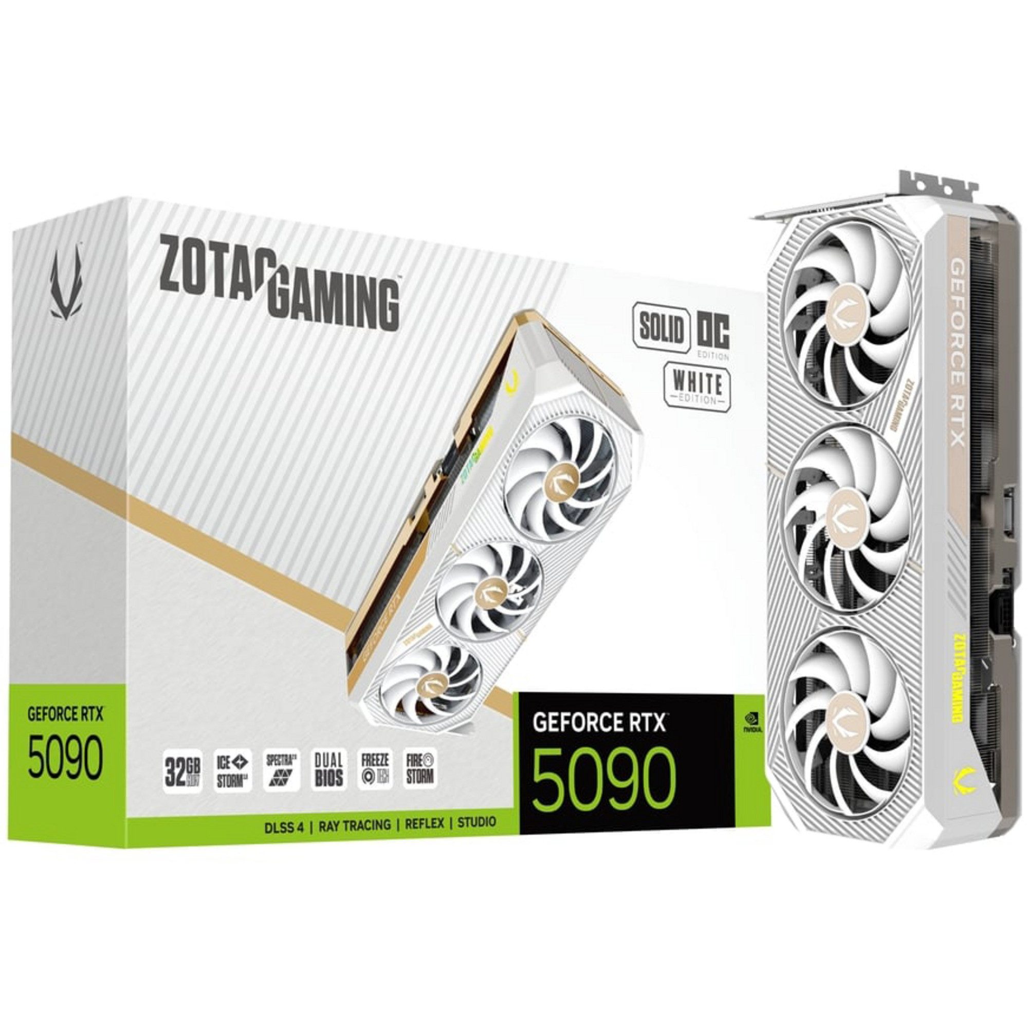 Zotac ZOTAC GeForce RTX 5090 SOLID OC White Edition, Grafikkarte (32 GB)
