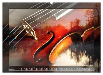 CALVENDO Wandkalender Instrumententräume - Die Geige (Premium, hochwertiger DIN A2 Wandkalender 2023, Kunstdruck in Hochglanz)
