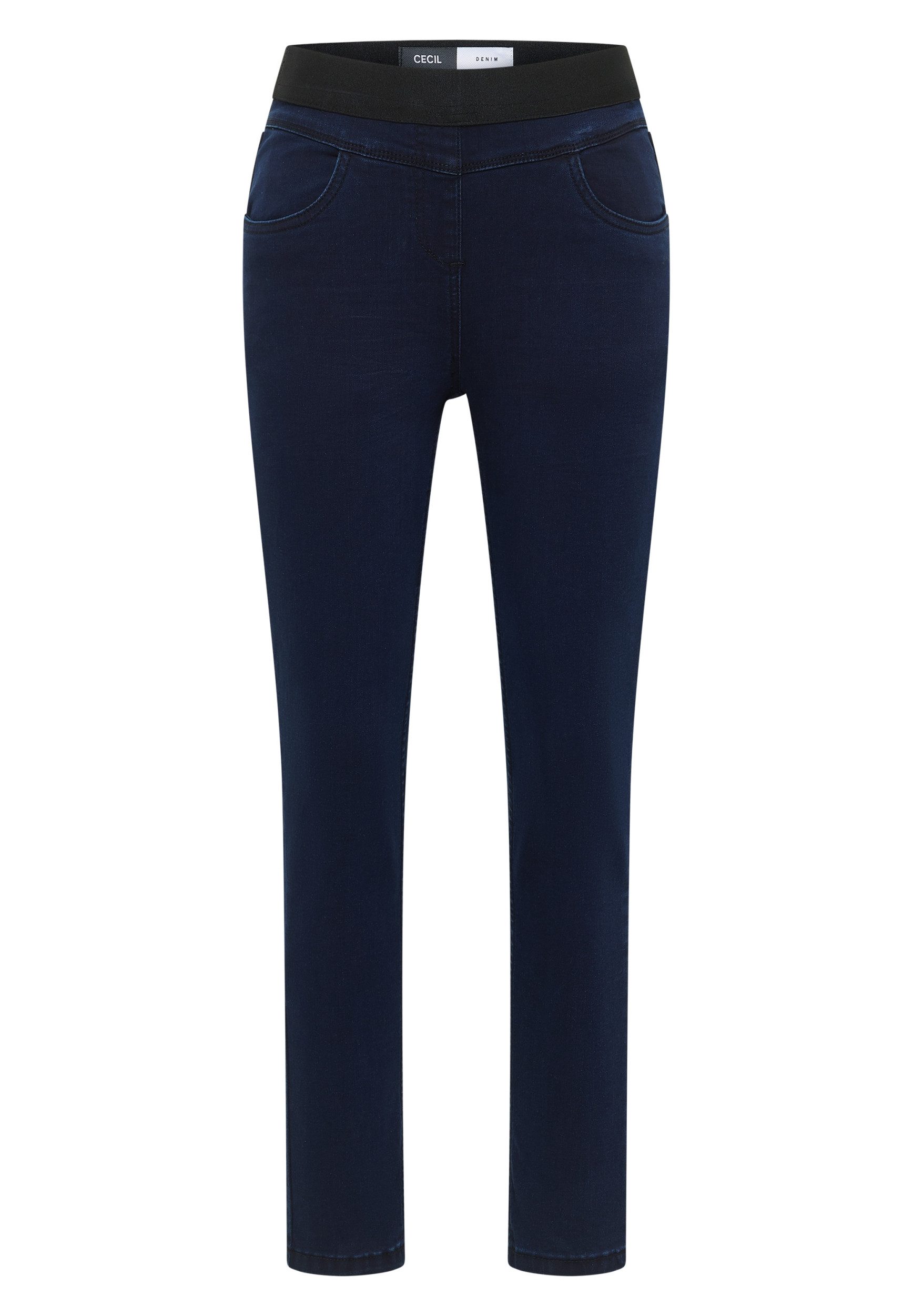 CECIL Jeansjeggings Style Vicky Blue Black Elastic - Jegging Jeanslegging
