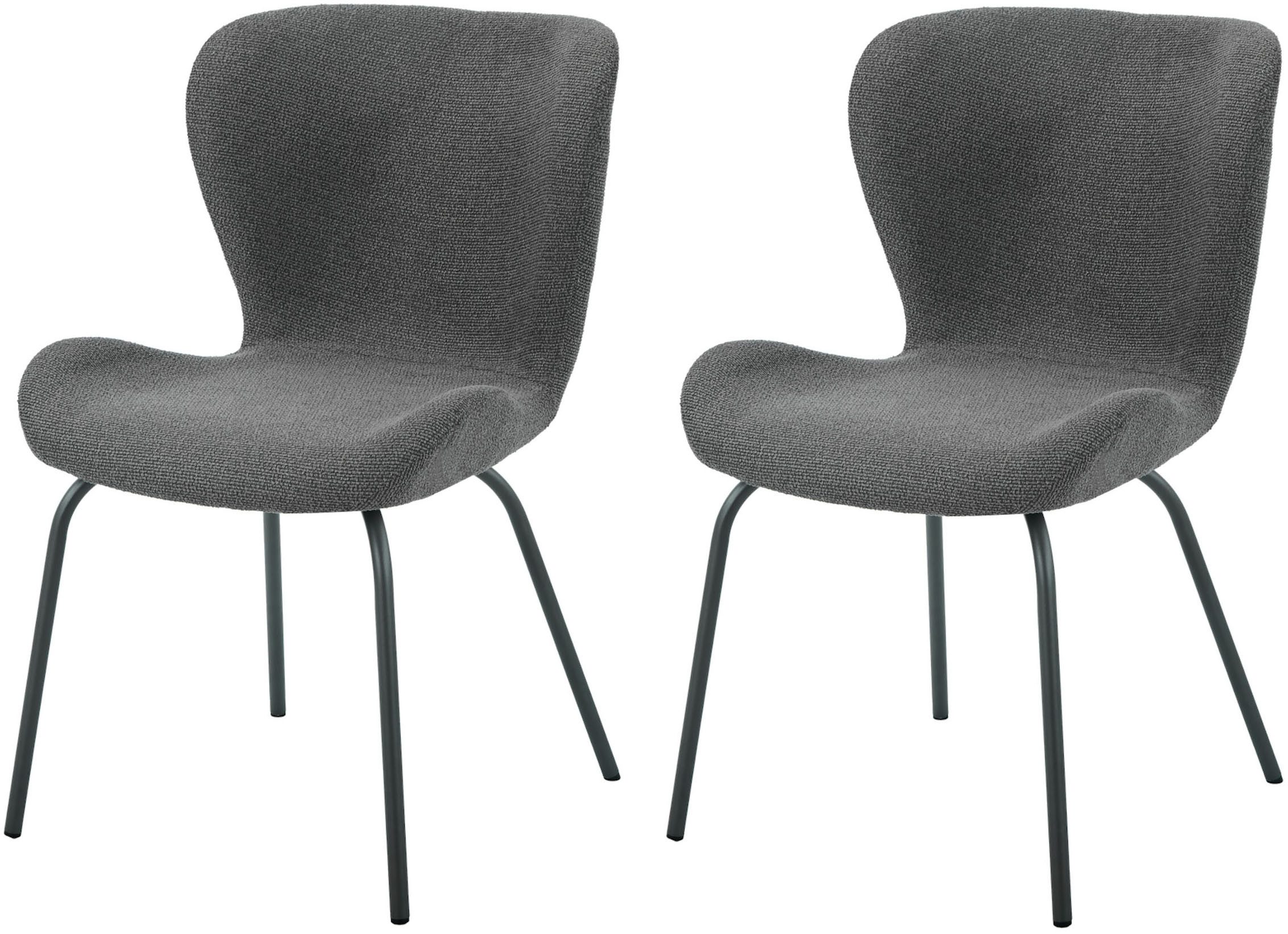 HELA 4-Fußstuhl LAGOS (Set, 2 St), 4-Fußstuhl XL, Gestell angepasst, Webstoff, 140kg belastbar
