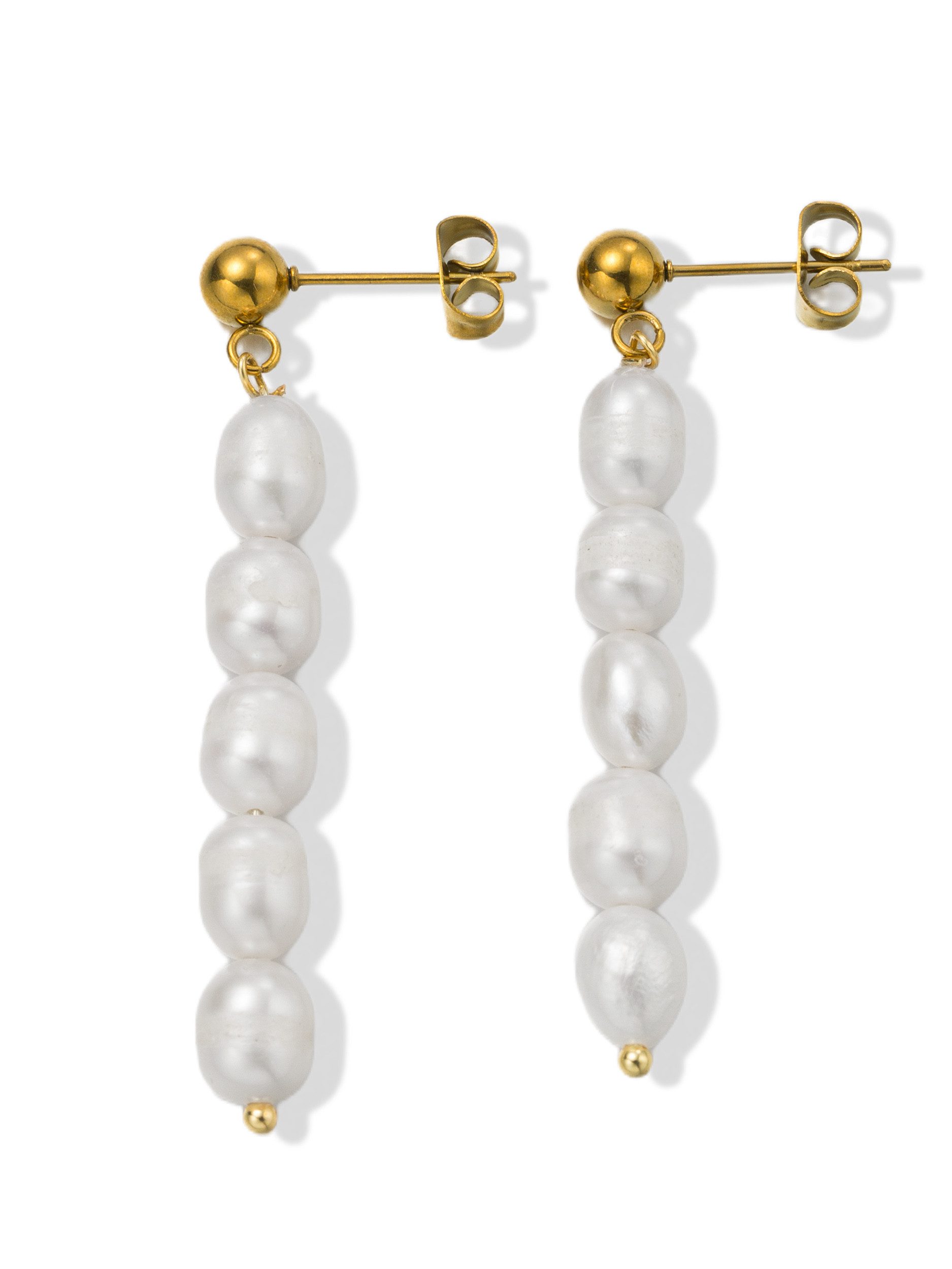 Aniston JEWELRY & WATCHES Paar Ohrstecker Schmuck Geschenk Edelstahl Ohrschmuck Ohrringe Perlen, Made in Germany - mit Süßwasserzuchtperle