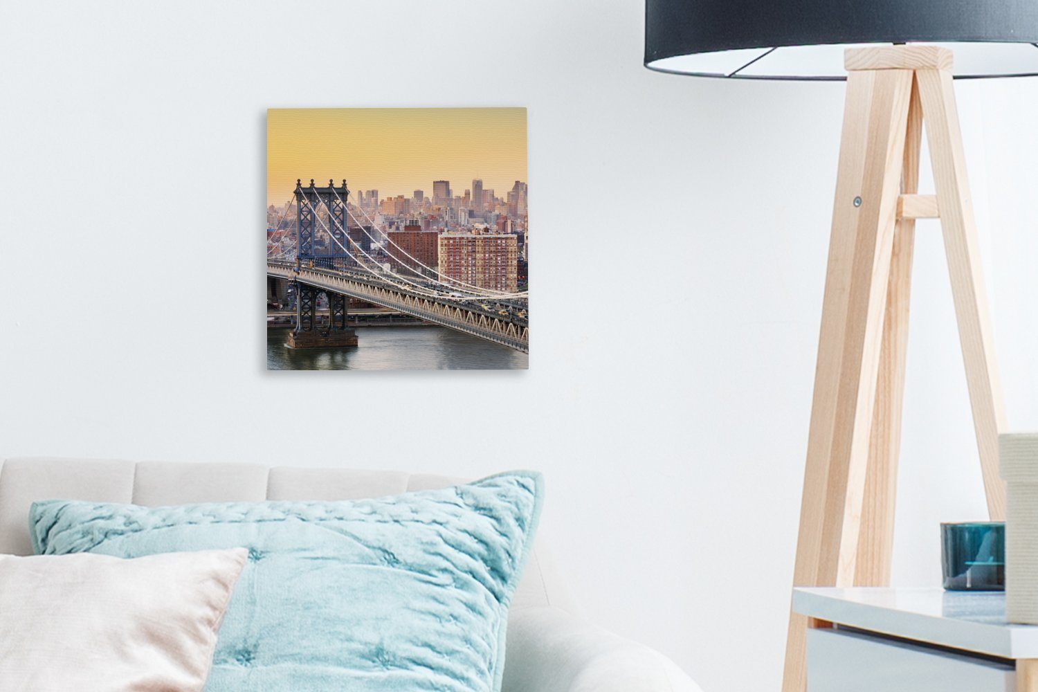 Bilder für New OneMillionCanvasses® Leinwand Wohnzimmer in (1 Schlafzimmer Manhattan-Brücke York, St), Leinwandbild