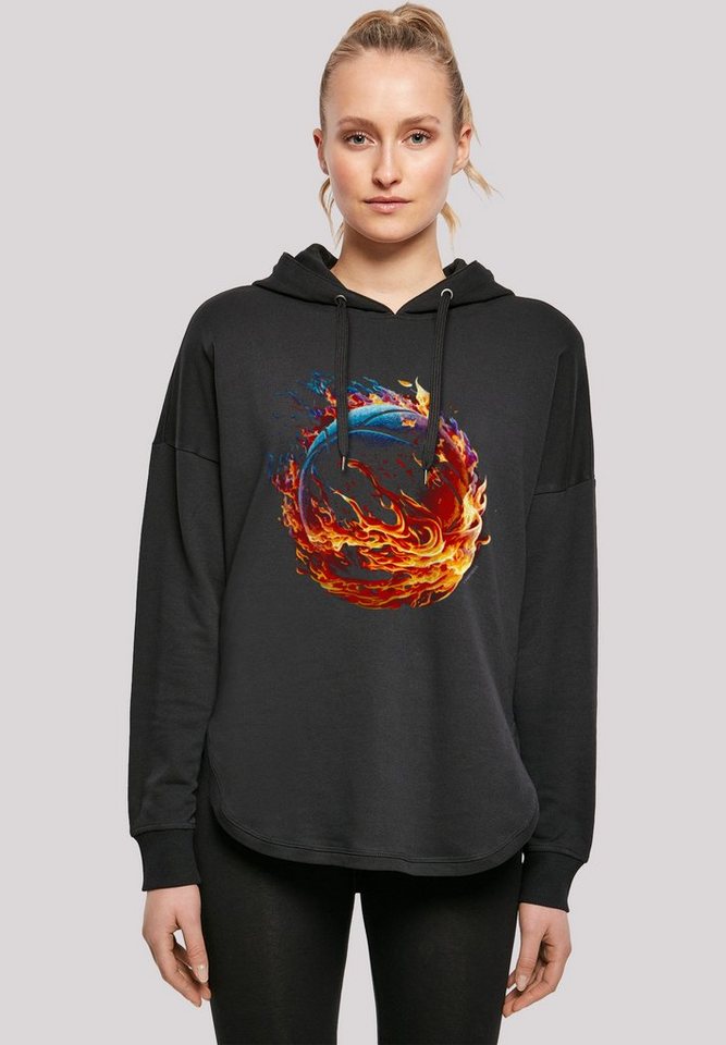 F4NT4STIC Kapuzenpullover Basketball On Fire Sport OVERSIZE HOODIE Print