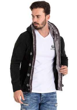 Cipo & Baxx Kapuzenstrickjacke