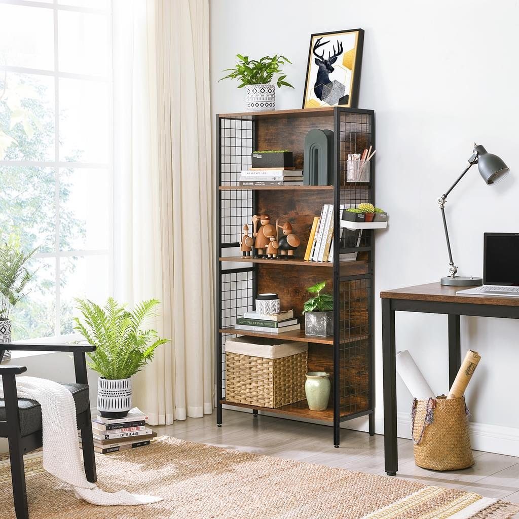 VASAGLE Bücherregal Standregal, für Büro, Wohnzimmer, Arbeitszimmer, vintag günstig online kaufen