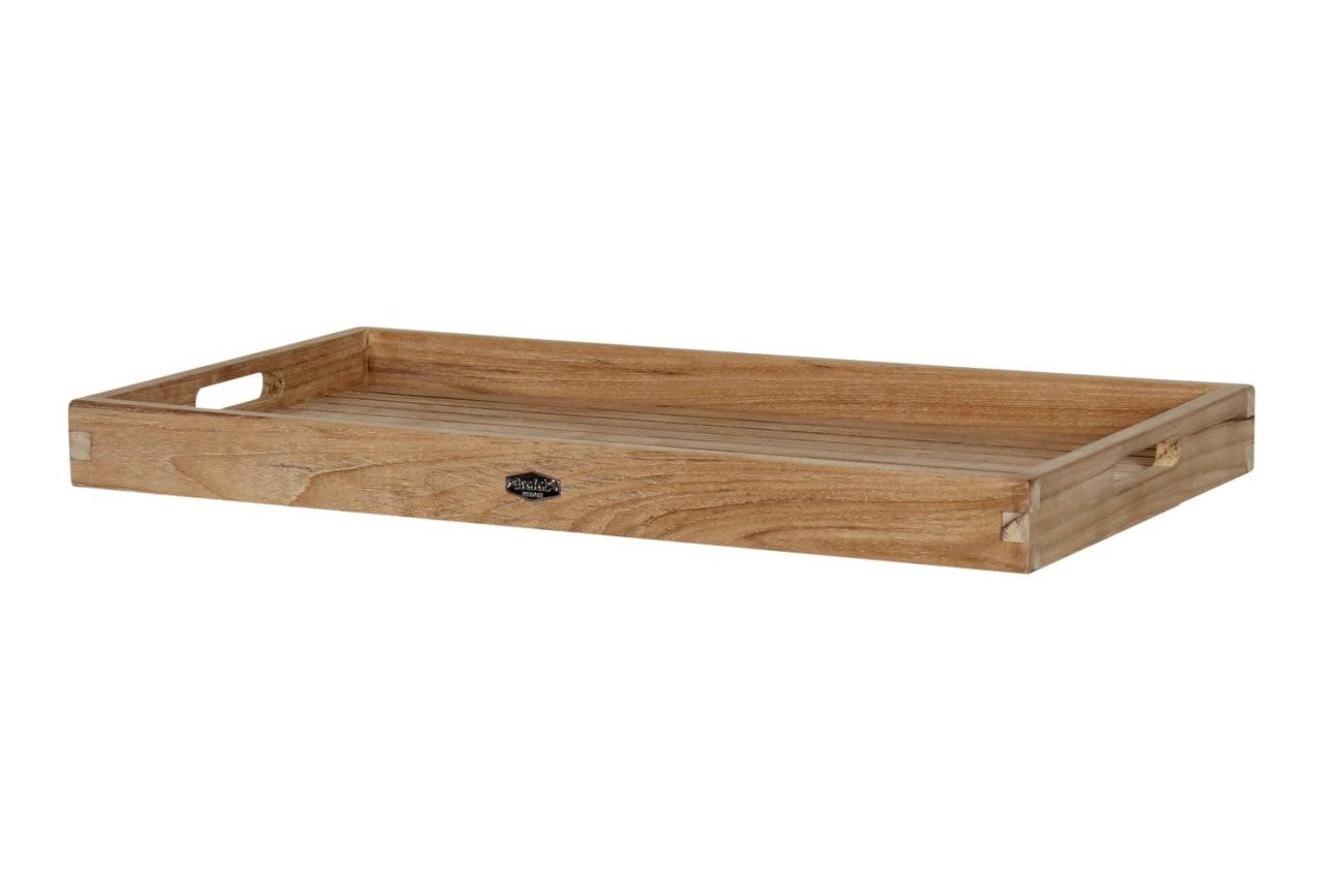 Brafab Tablett Turin aus Teakholz, Natur, Teakholz