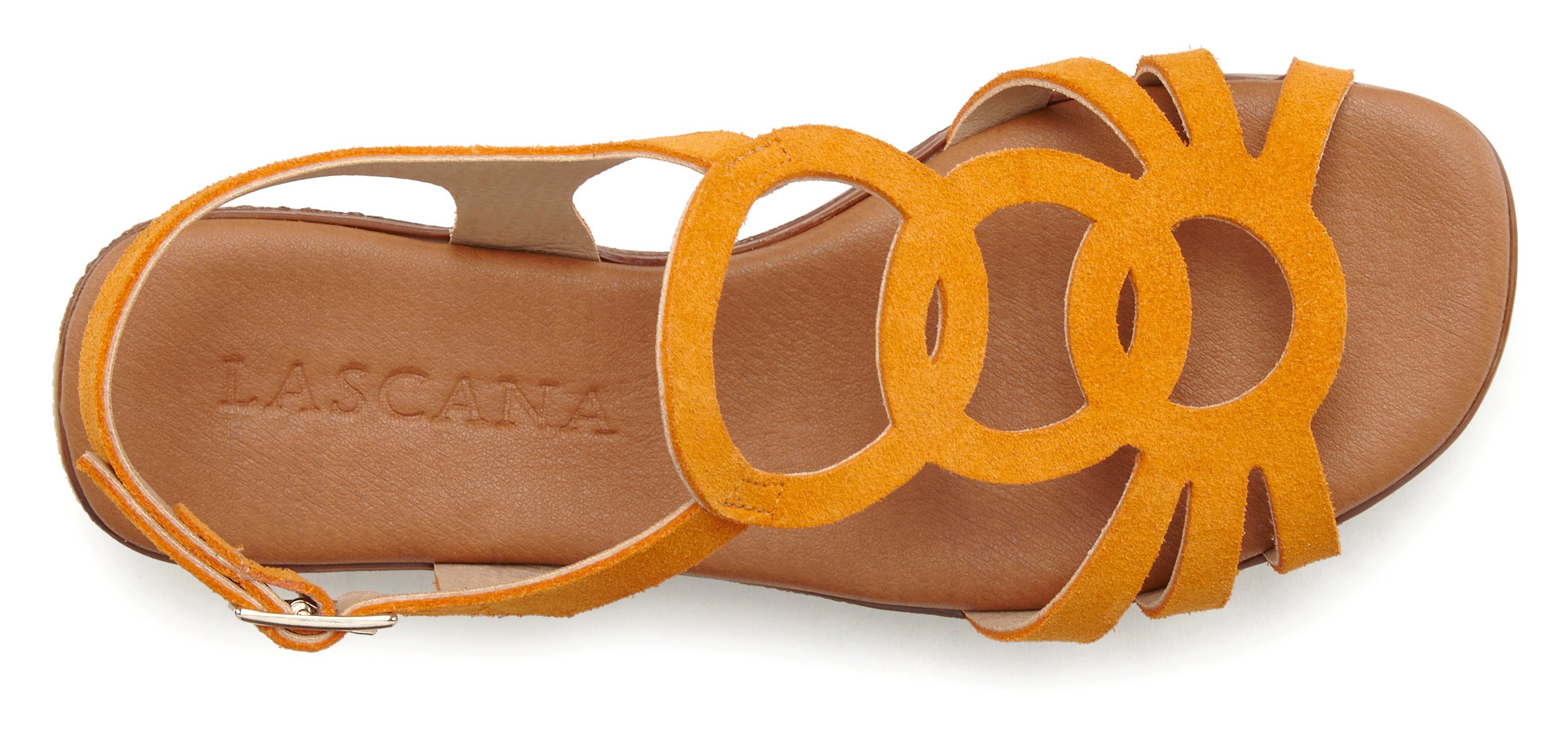 LASCANA Sommerschuh Sandale aus hochwertigem Leder, Sandalette, Sommerschuh – Bild 3 von 5