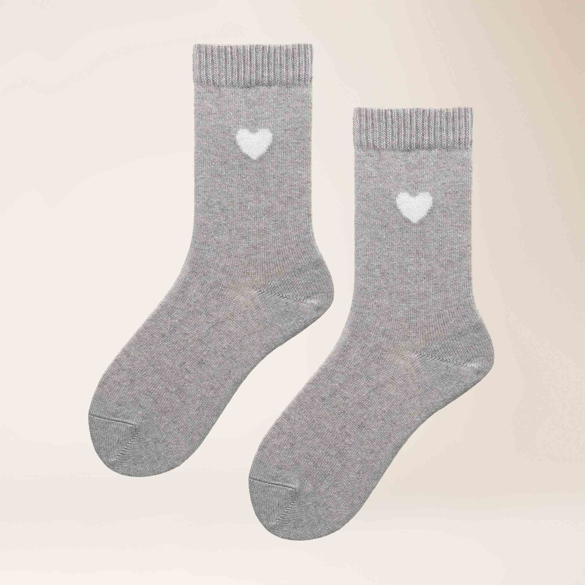 KUNERT Basicsocken Cosy Cashmere Heart (1-Paar) Socken aus weichem Kaschmir-Mix