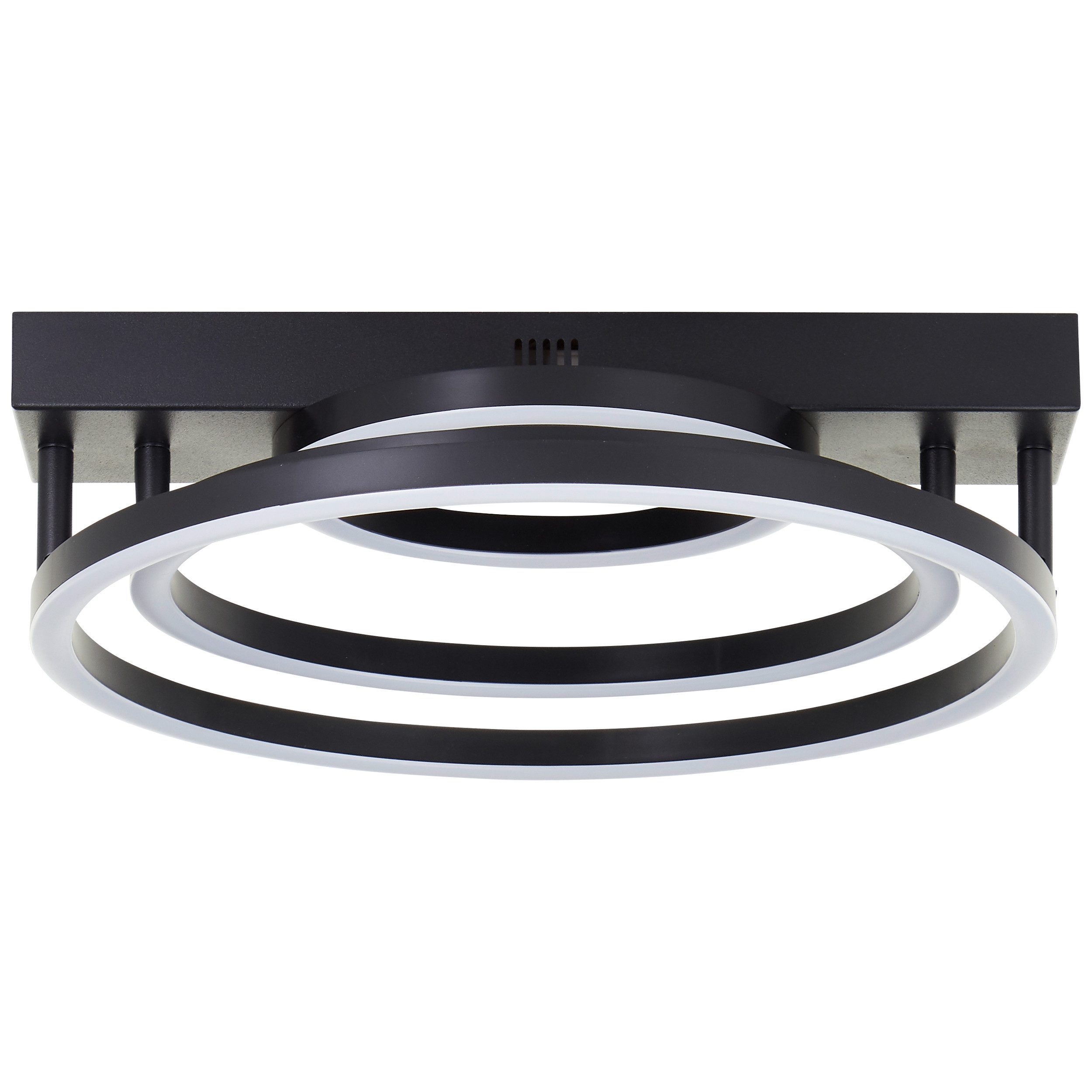 Brilliant LED Deckenleuchte Pedley, Dimmfunktion, LED fest integriert, Warmweiß, 38 cm, 3800lm, 3000K, dimmbar, schwenkbar, schwarz