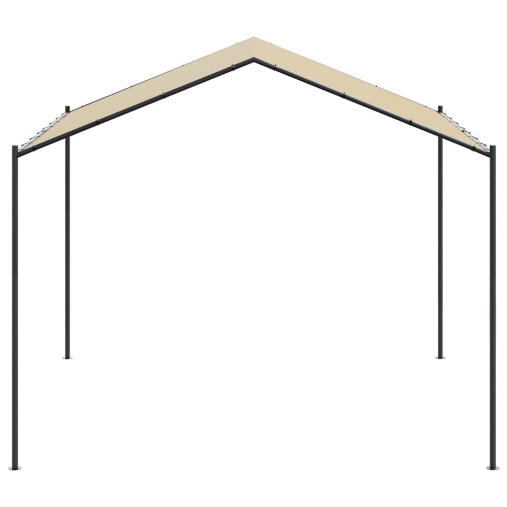 vidaXL Partyzelt Gartenpavillon Beige 4x4 m Stahl und Stoff