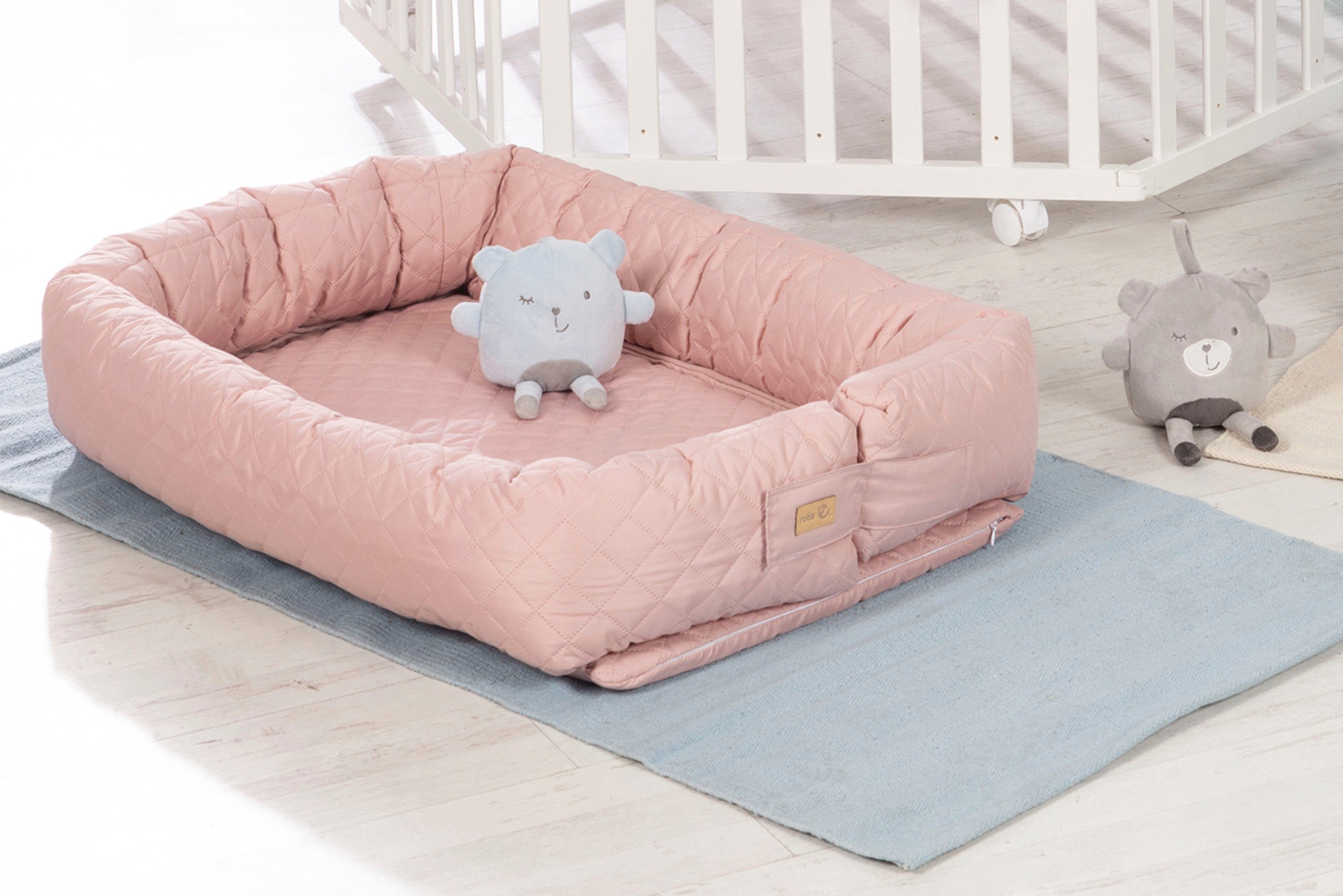 roba® Kuschelnest Babylounge, Style, rose/mauve, 3in1