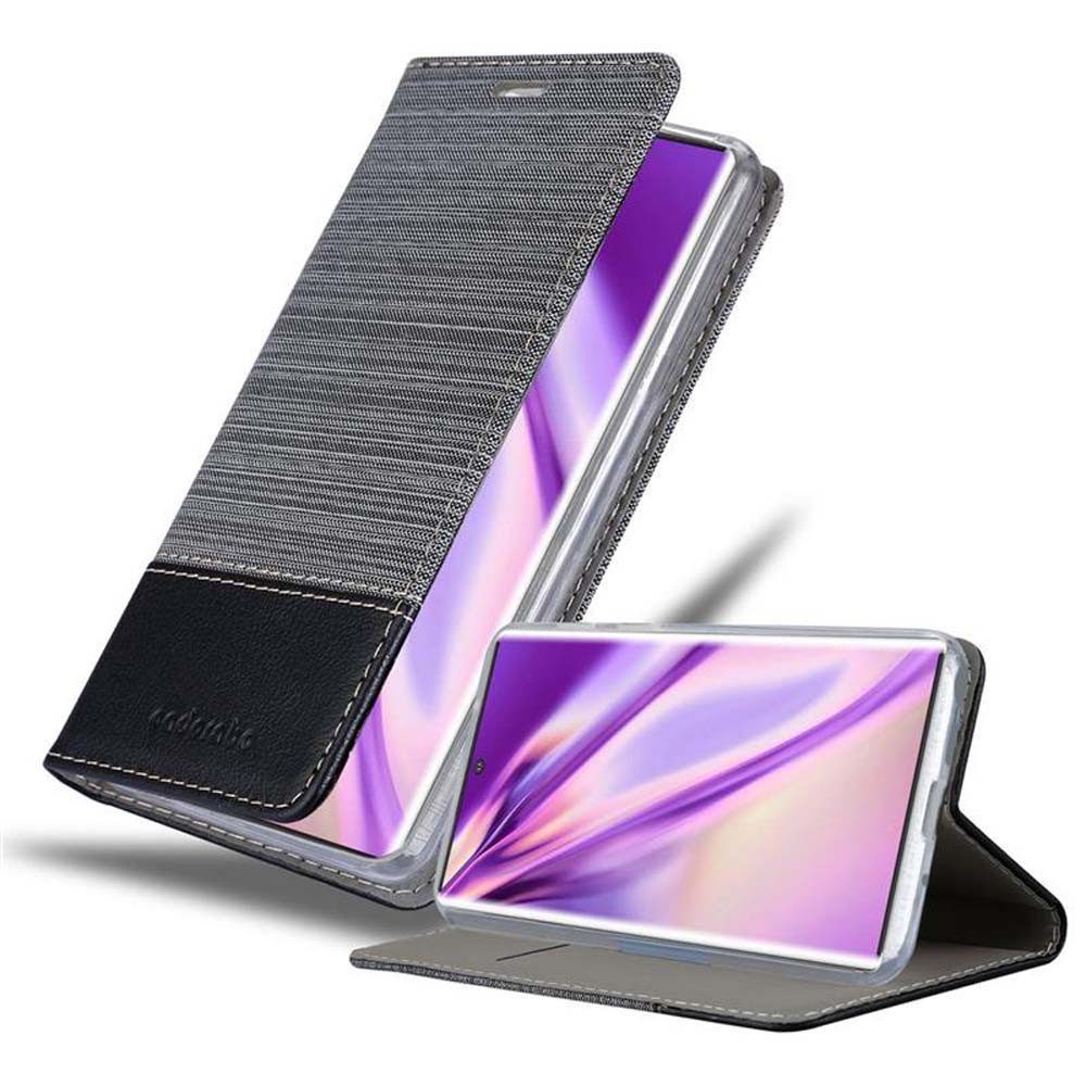 Cadorabo Handyhülle für Samsung Galaxy NOTE 10 PLUS Hülle Samsung Galaxy NOTE 10 PLUS, Klappbare Handy Schutzhülle - Hülle - mit Standfunktion und Kartenfach