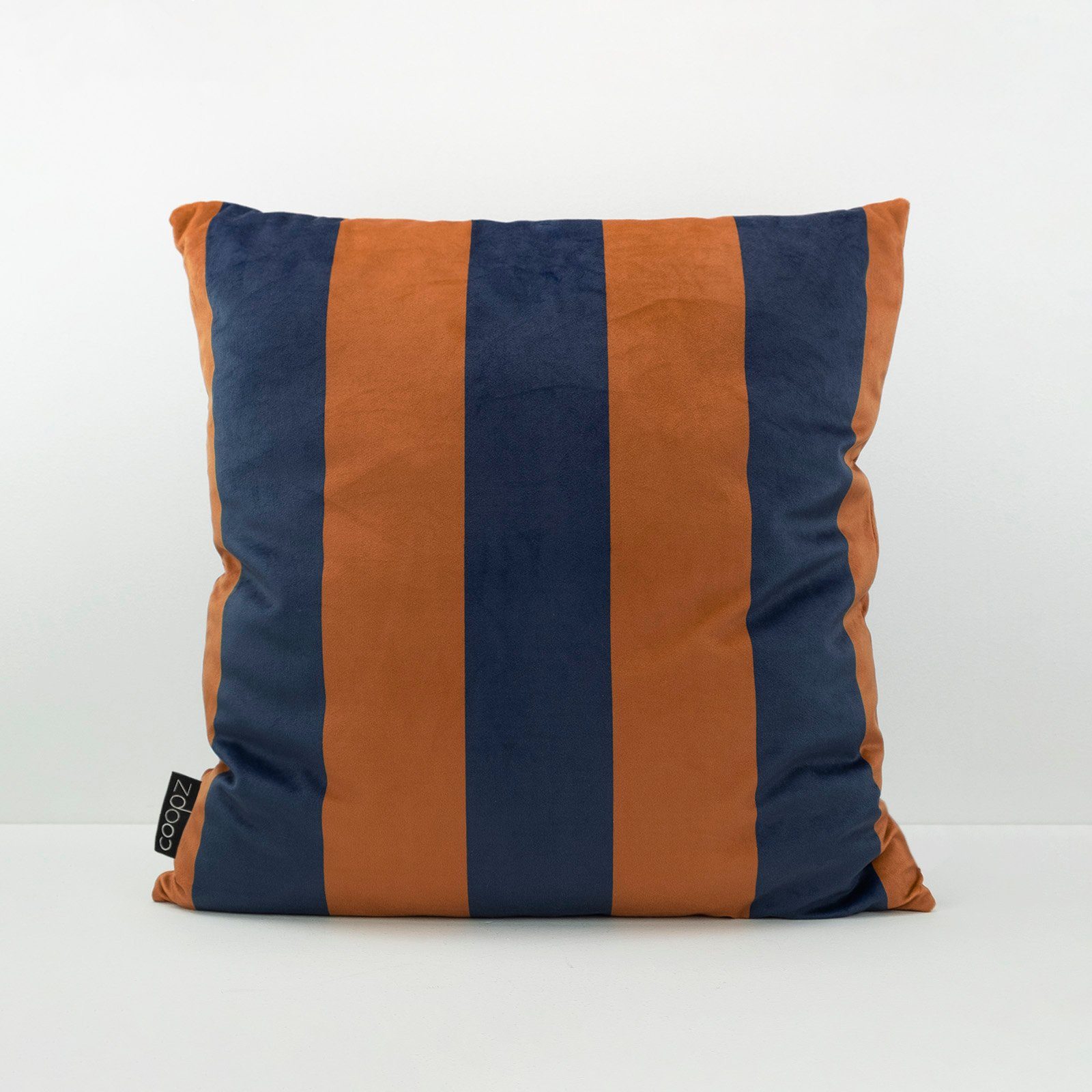 Velvet nature Grafik, coopz UV-beständig Stripe Samt Handmade coopz Kissenbezug orange blue Kissenbezug