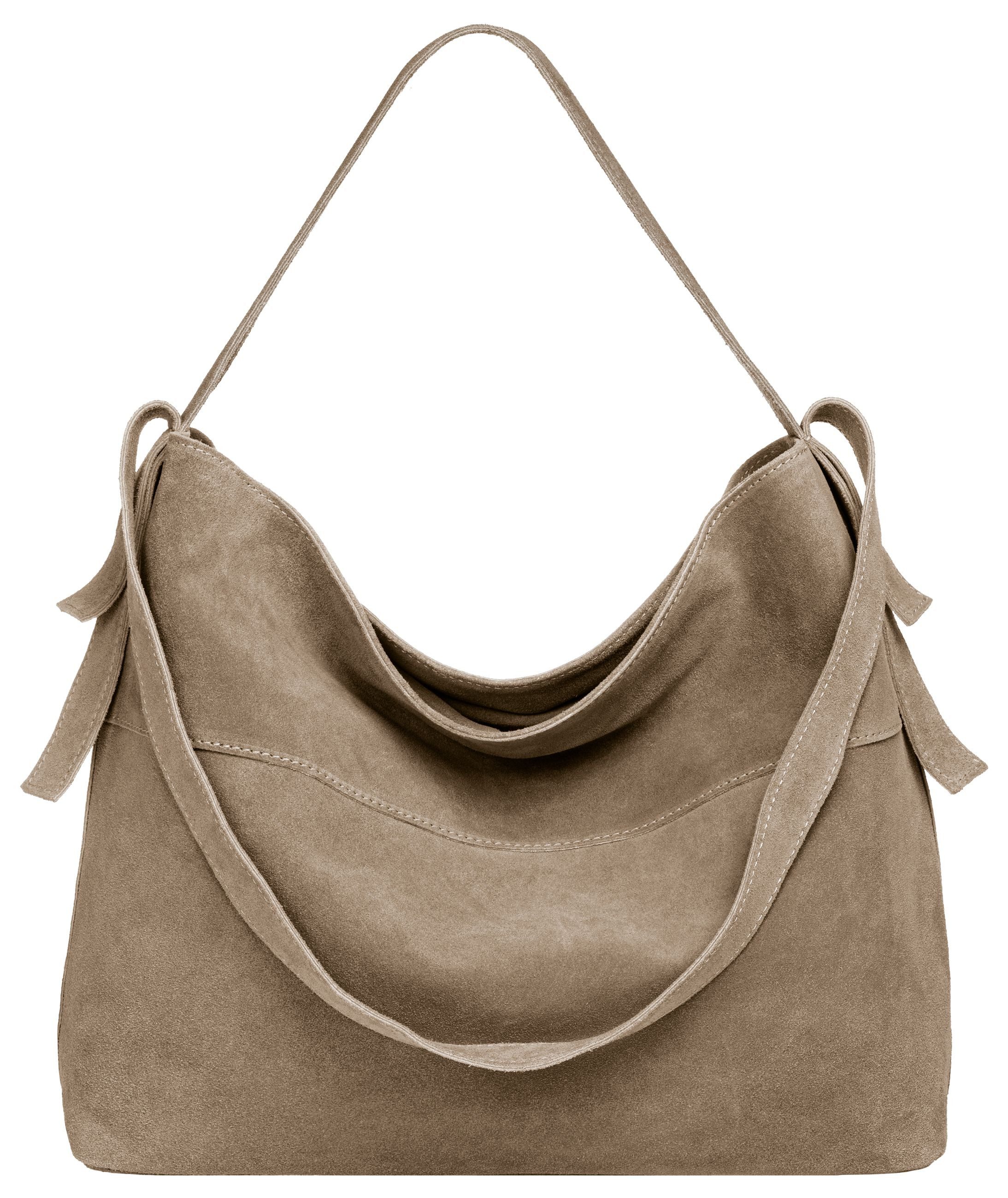 Caspar Schultertasche große Vintage Damen Leder Handtasche - PREMIUM LINE - günstig online kaufen