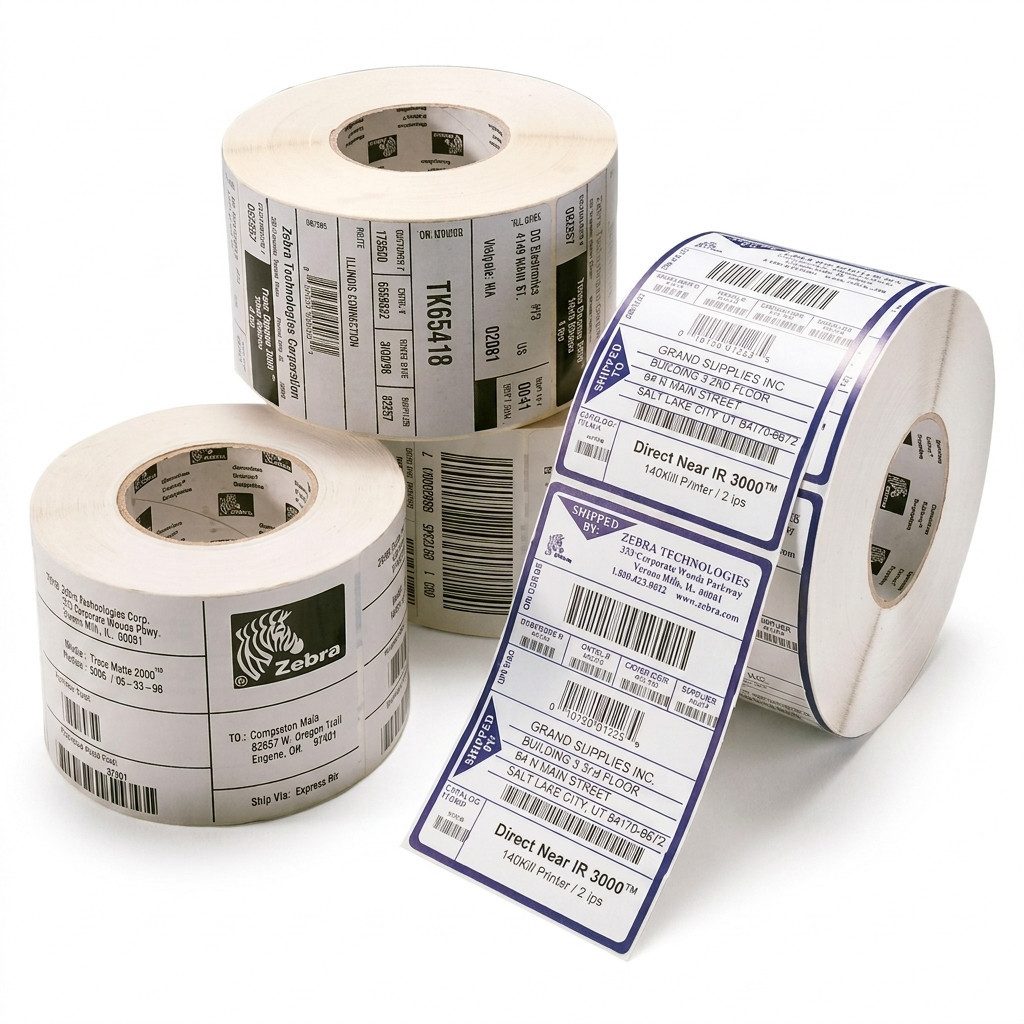 ZEBRA Etikettenrolle Zebra Z-Select 2000T [3006322] 12 Rollen