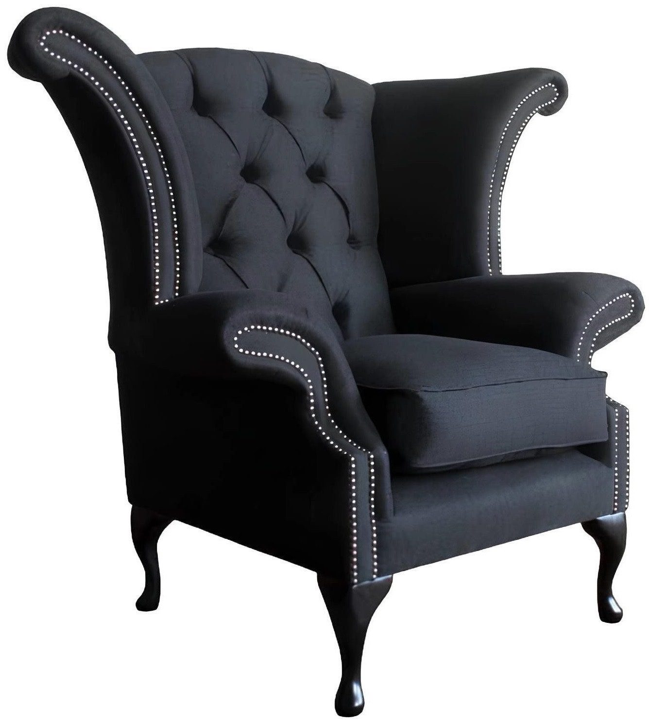 Ohrensessel Einzelner Ohrensessel mit Design-Couch, Chesterfield Textilbezug