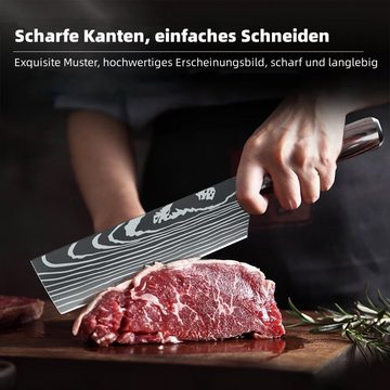 MDHAND Hackmesser 7CR17-Edelstahl Küchenmesser, Kochmesser, Ergonomischer Griff