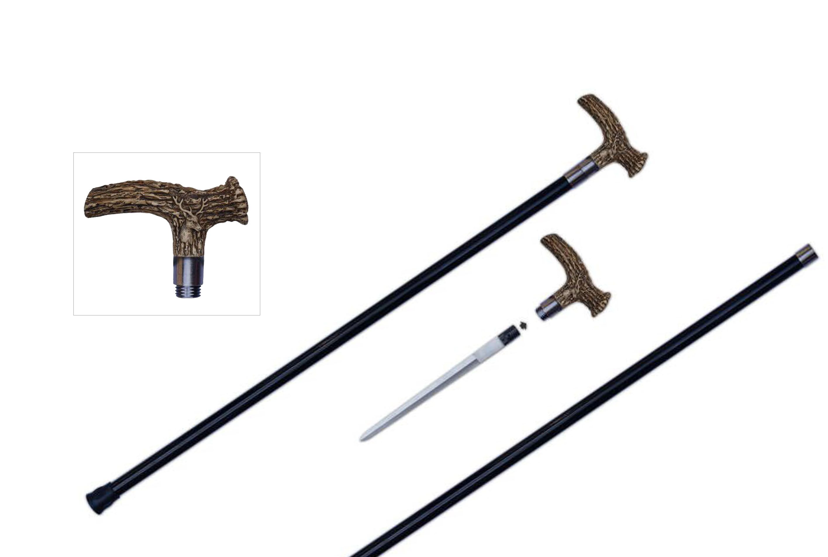 Couchcenter Gehstock Gehstock Wanderstock Spazierstock Alu Metall Hirsch Motiv Halloween, Mit Hirsch Motiv