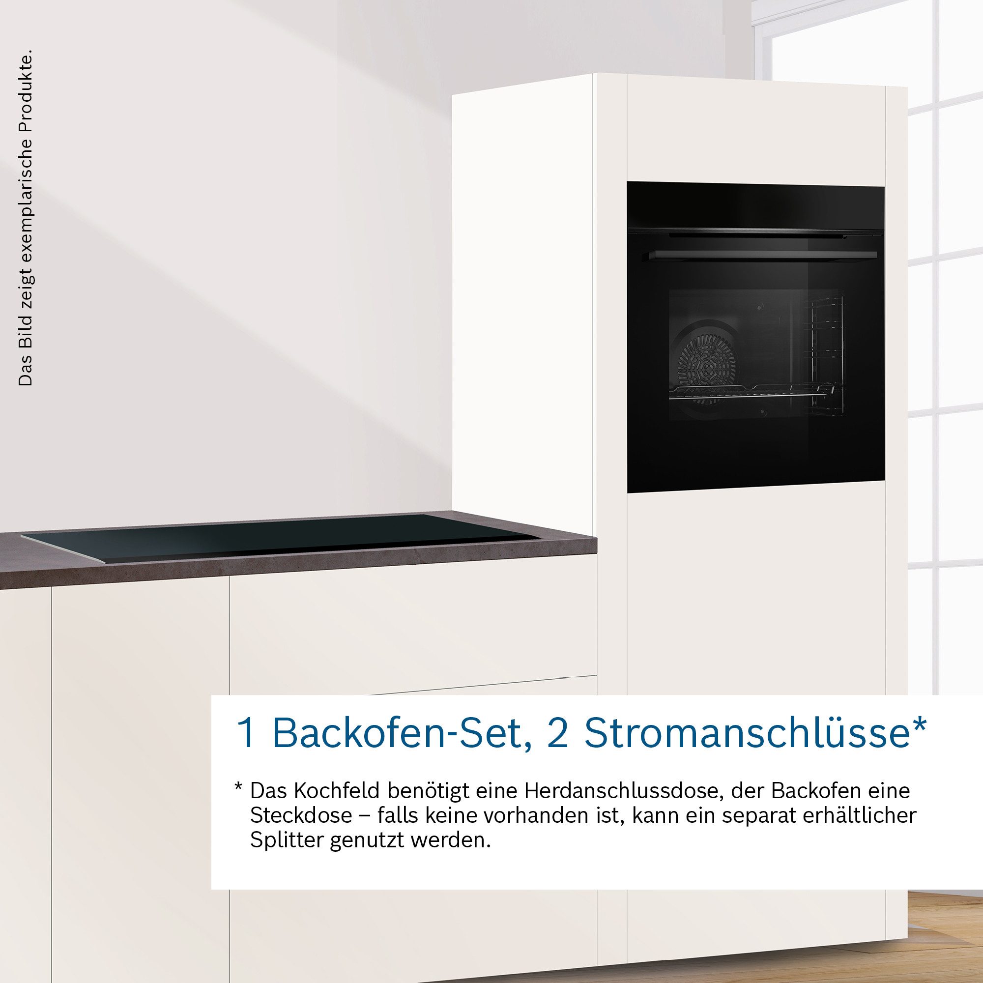 BOSCH Backofen-Set HBD675CS62, mit Teleskopauszug nachrüstbar, Pyrolyse-Selbstreinigung, Gesund frittieren mit AirFry & Power Boost für schnelle Hitze