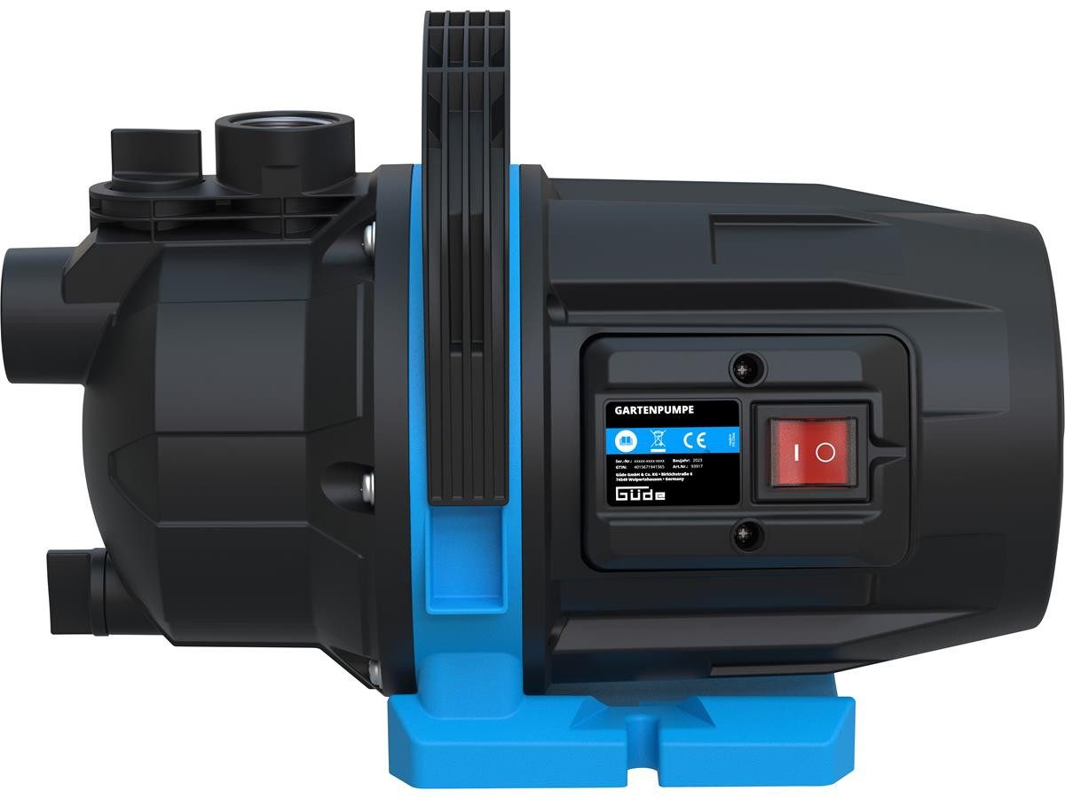 Güde Gartenpumpe GP 6035, 0,6 kW Motorleistung, 3200 l/h max. Fördermenge, 7 m max. Ansaughöhe