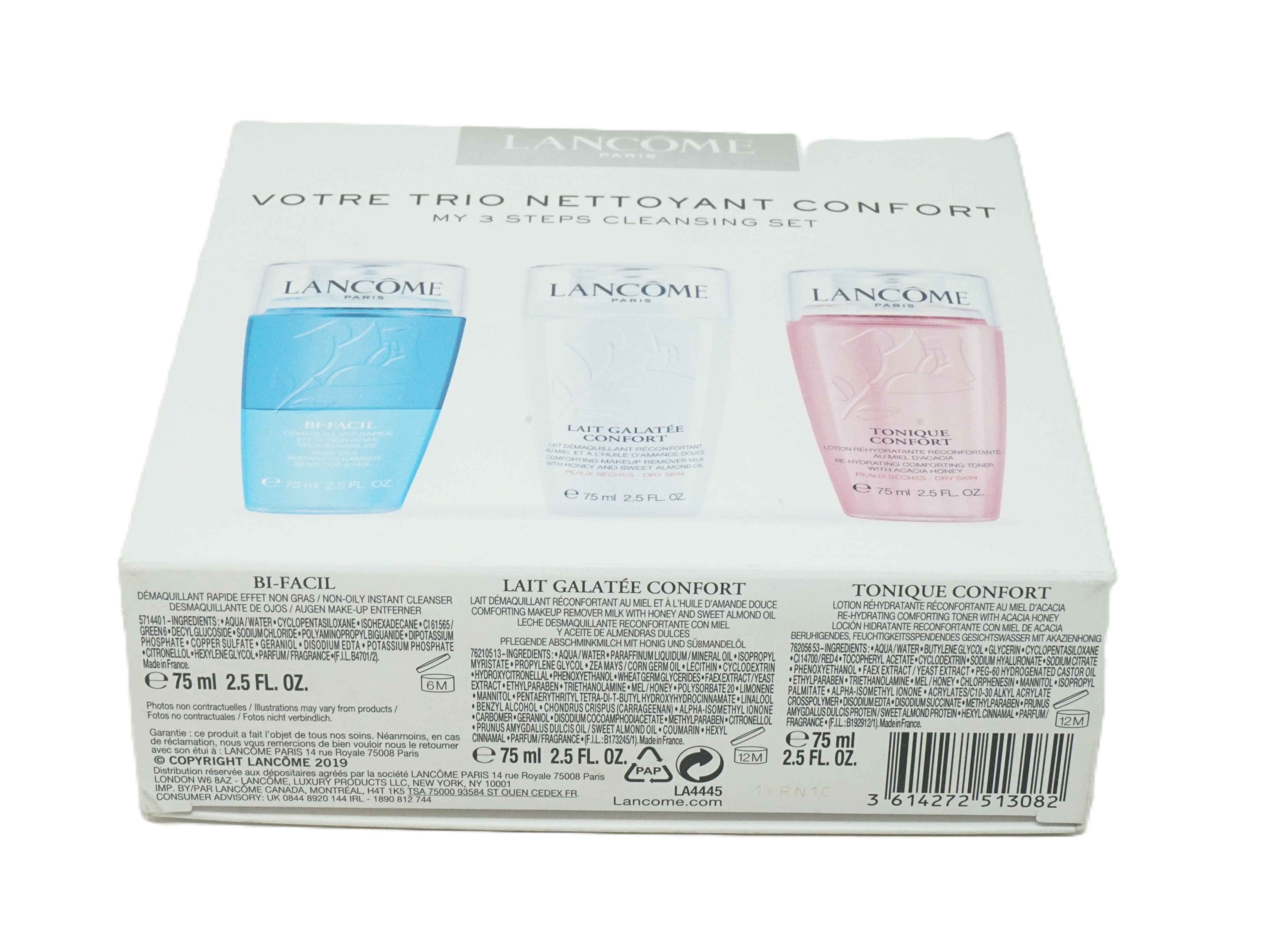 LANCOME Gesichtswasser Lancome Tonique Douceur + Lati Calatee+Bi-Facil Set 75ml
