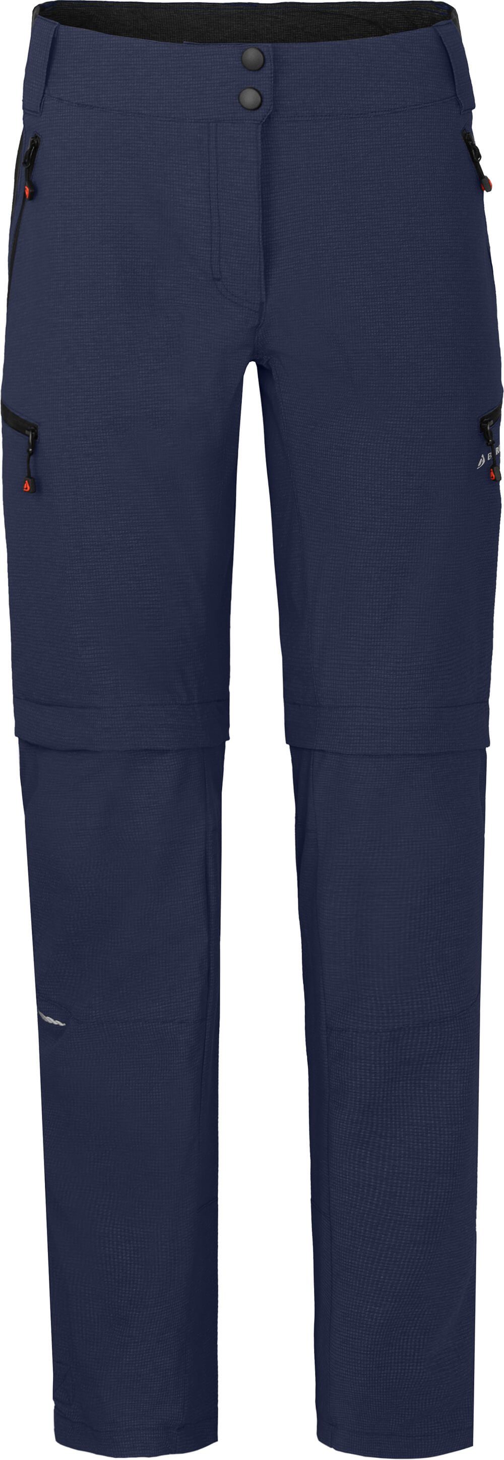 Bergson Zip-off-Hose VALLI zip-off Damen Radhose, robust elastisch, Kurzgrößen, peacoat blau