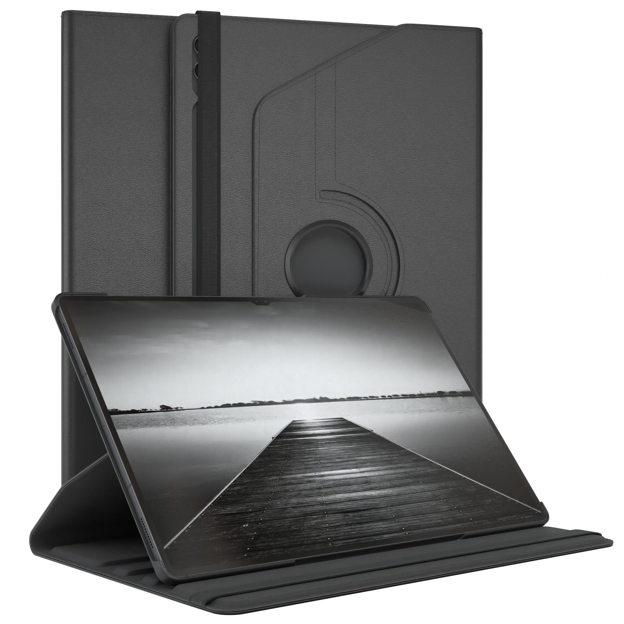 EAZY CASE Tablet-Hülle Rotation Case für Galaxy Tab S9 Ultra Rotationcase 14,6 Zoll, Hülle 360° drehbar mit Standfunktion Etui Anti-Kratz Tasche Schwarz