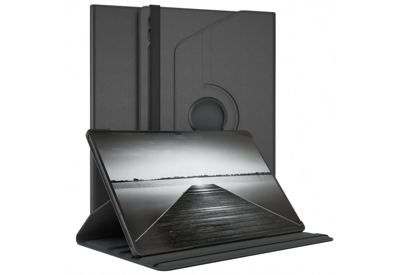 EAZY CASE Tablet-Hülle Rotation Case für Galaxy Tab S9 Ultra Rotationcase 14,6 Zoll, Hülle 360° drehbar mit Standfunktion Etui Anti-Kratz Tasche Schwarz
