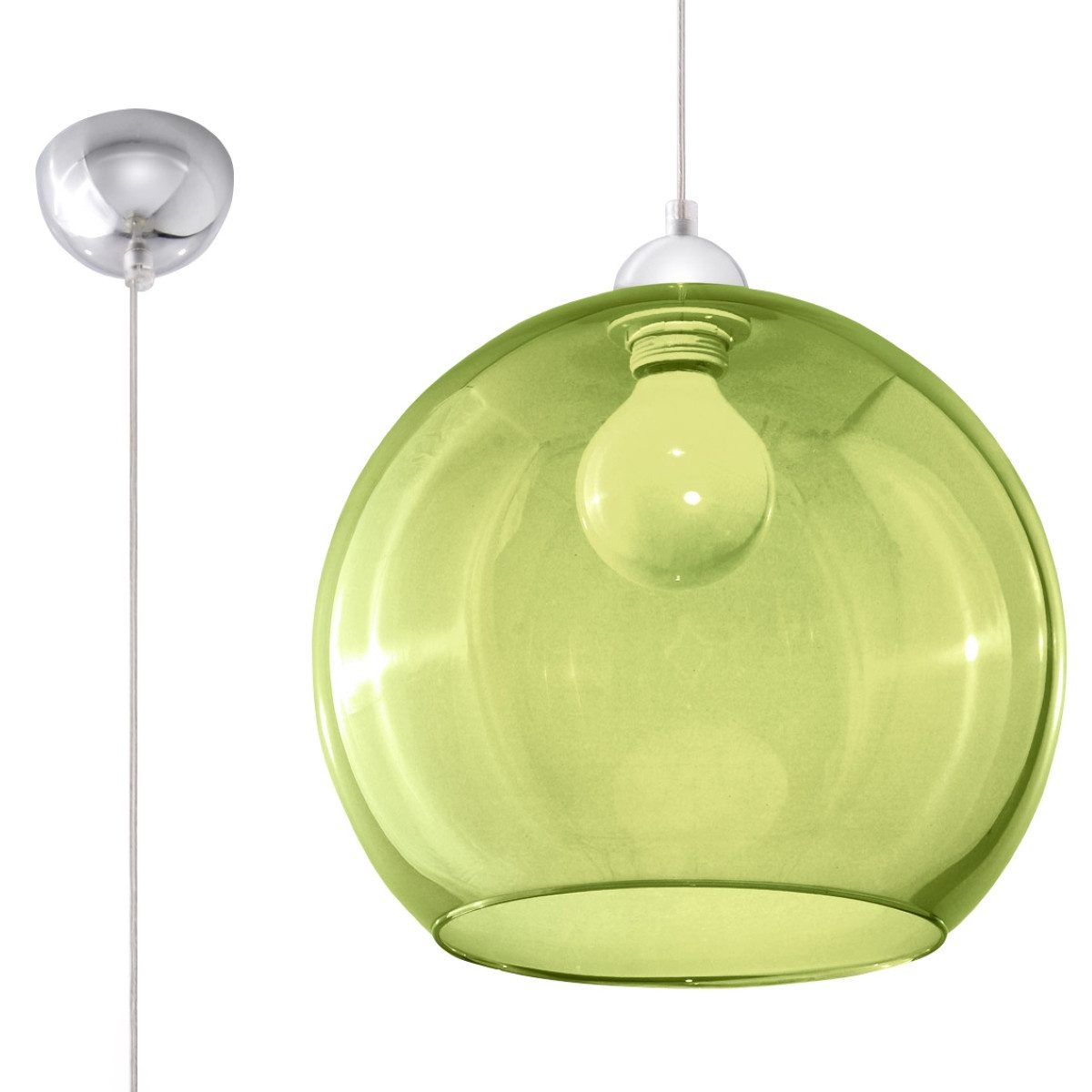 SOLLUX lighting Hängeleuchte Hängeleuchte Ball Grün, Nicht enthalten