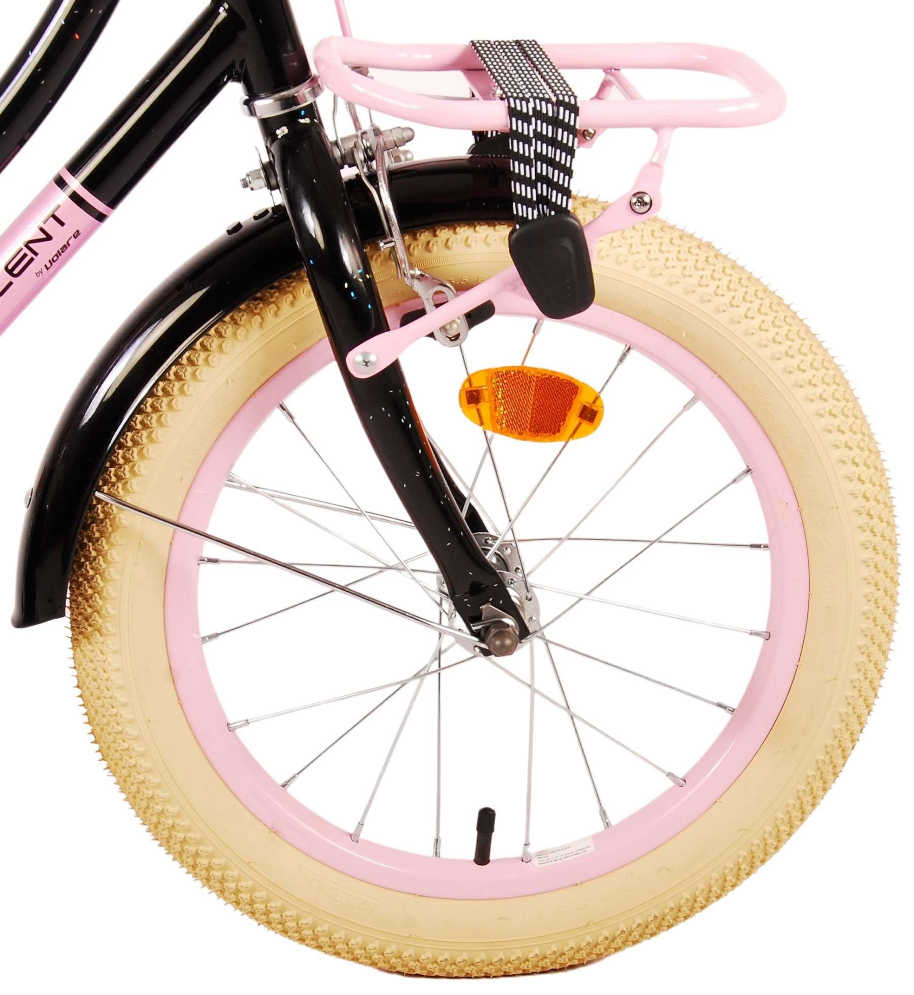 Volare Kinderfahrrad Excellent - Mädchen - 16 oder 18 Zoll- bis 60kg - 95% zusammengebaut, Rücktrittbremse, 3 - 7 Jahre, Luftbereifung